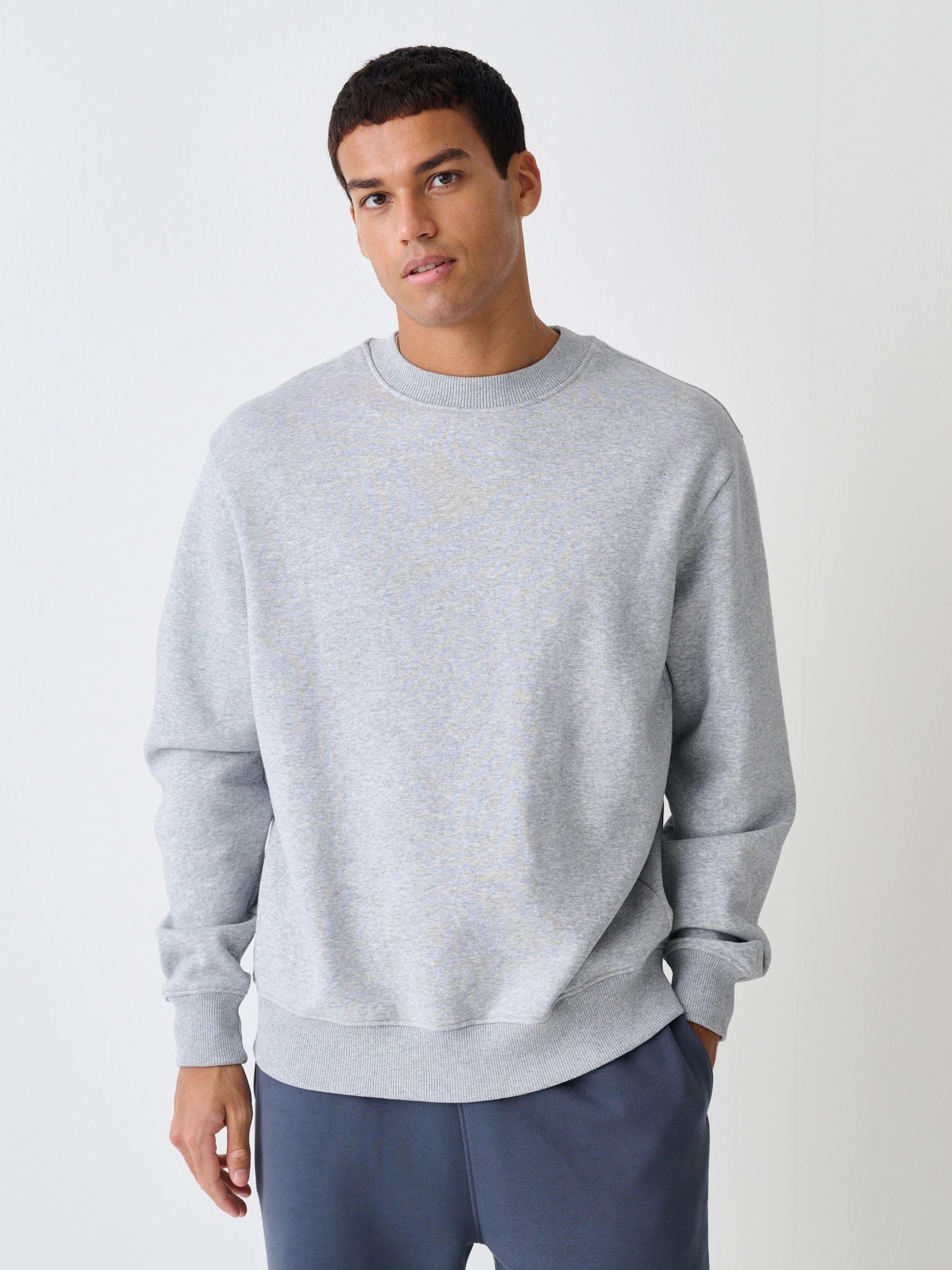 Next felpa girocollo cotone pesante uomo regular