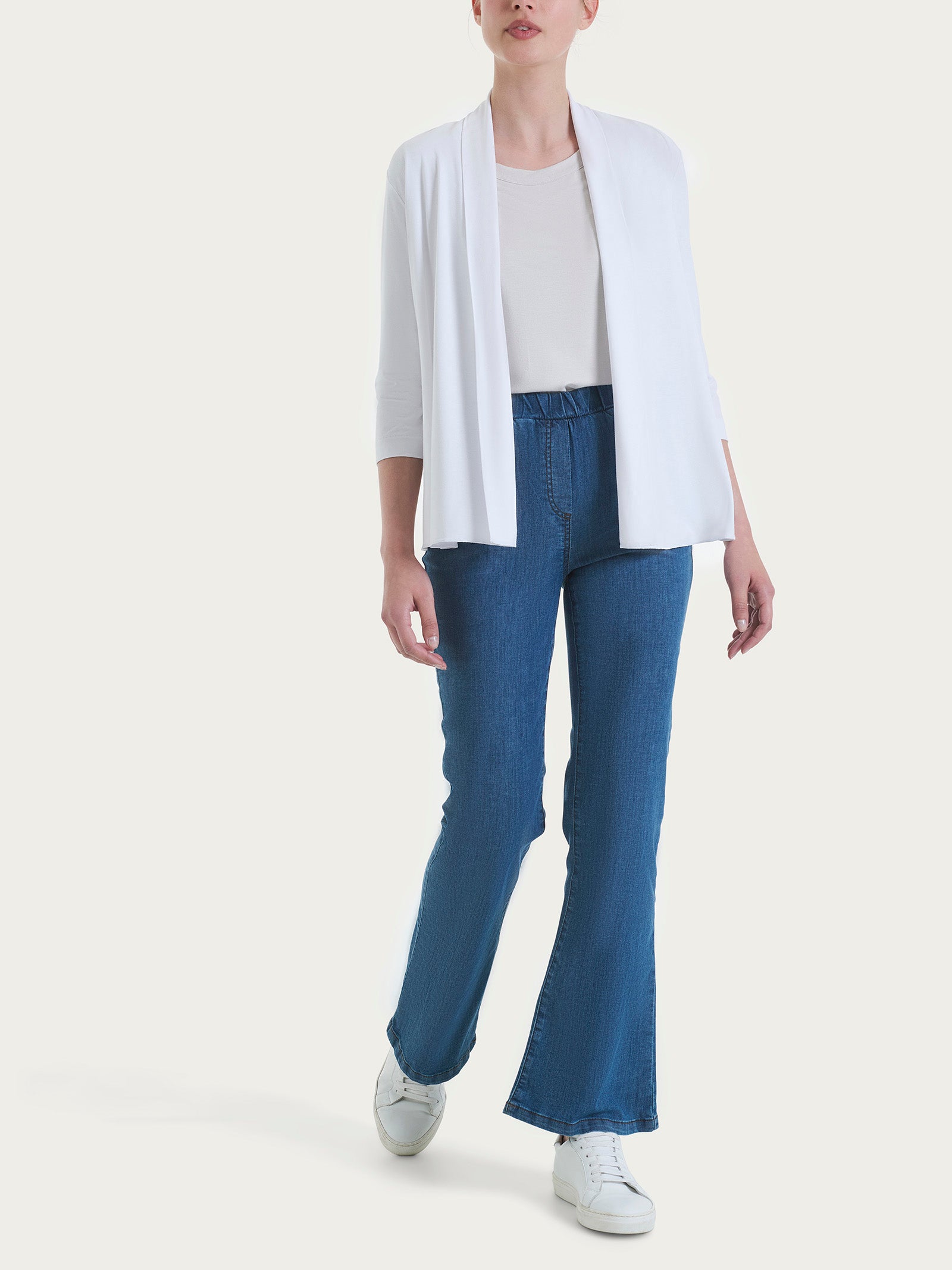 Ragno Relaxed Wardrobe cardigan corto aperto bianco
