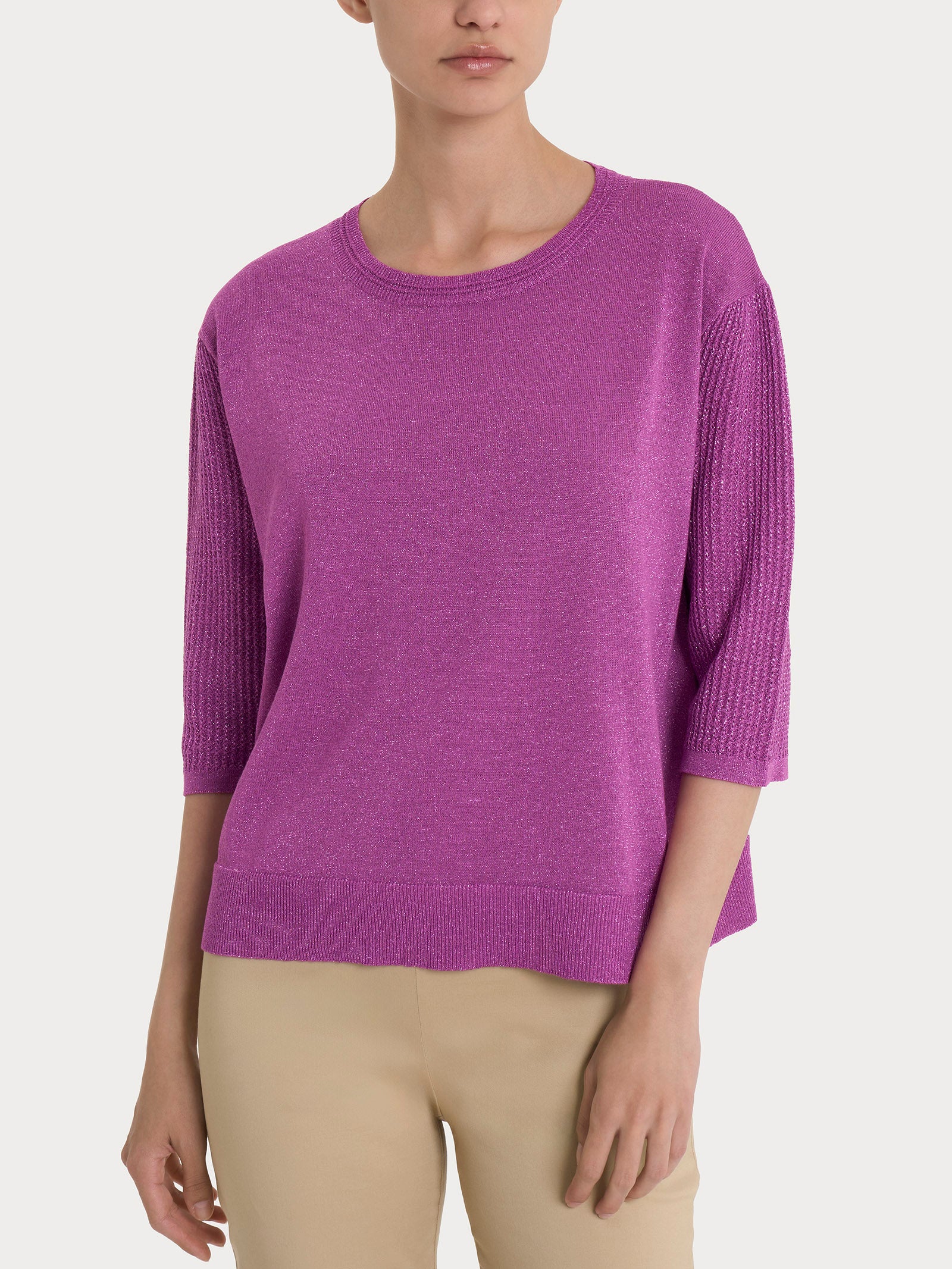 Ragno Crêpe Lurex Maglia Barchetta Cattleya Orchid