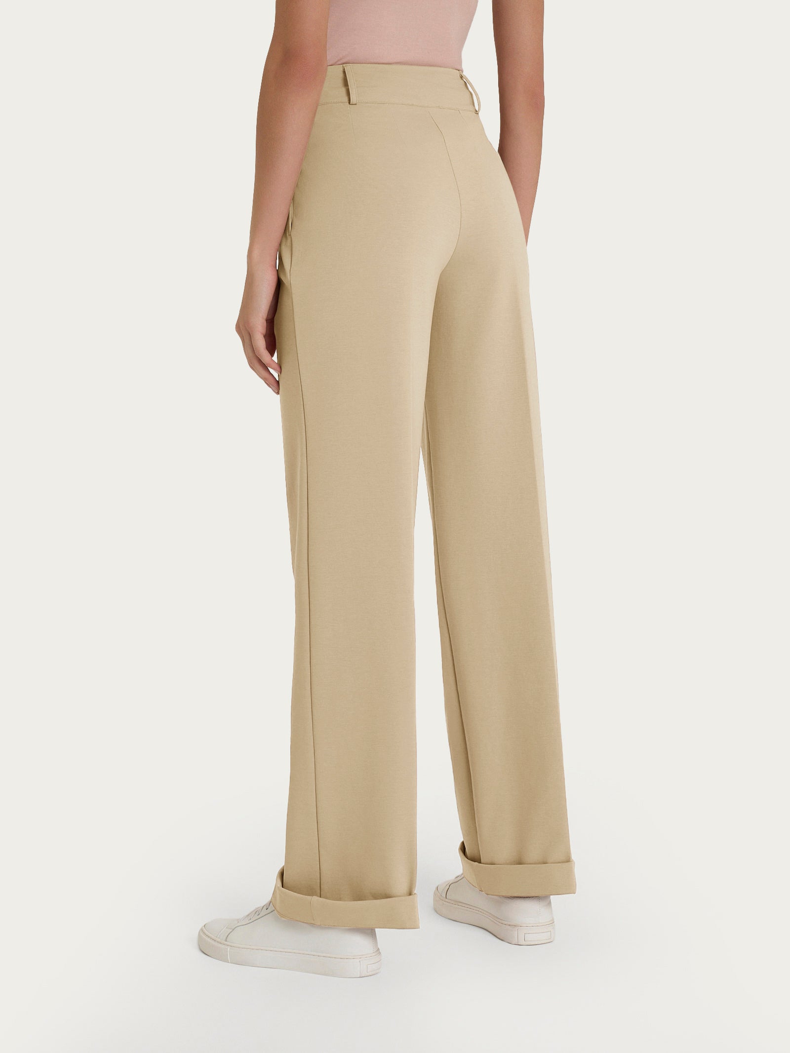 Ragno Compact Light Pantalone Ampio con Tasche e Pinces Irish Cream