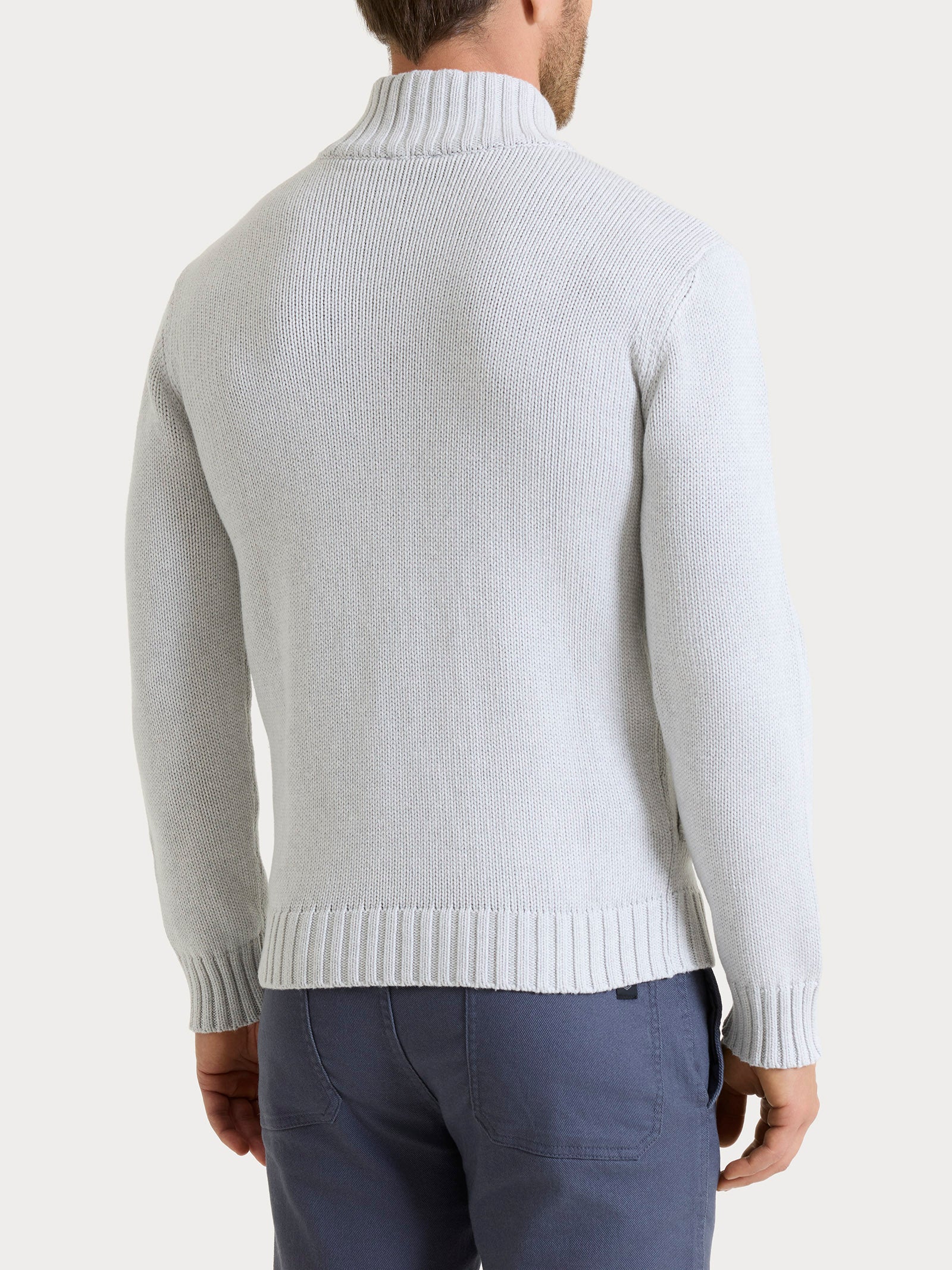 Ragno Winter Cotton cardigan uomo zip cotone grigio
