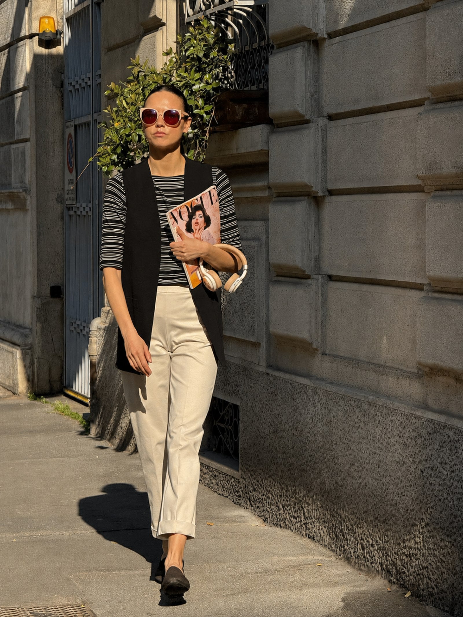 Ragno Viscosa Summer maglietta righe barchetta nera