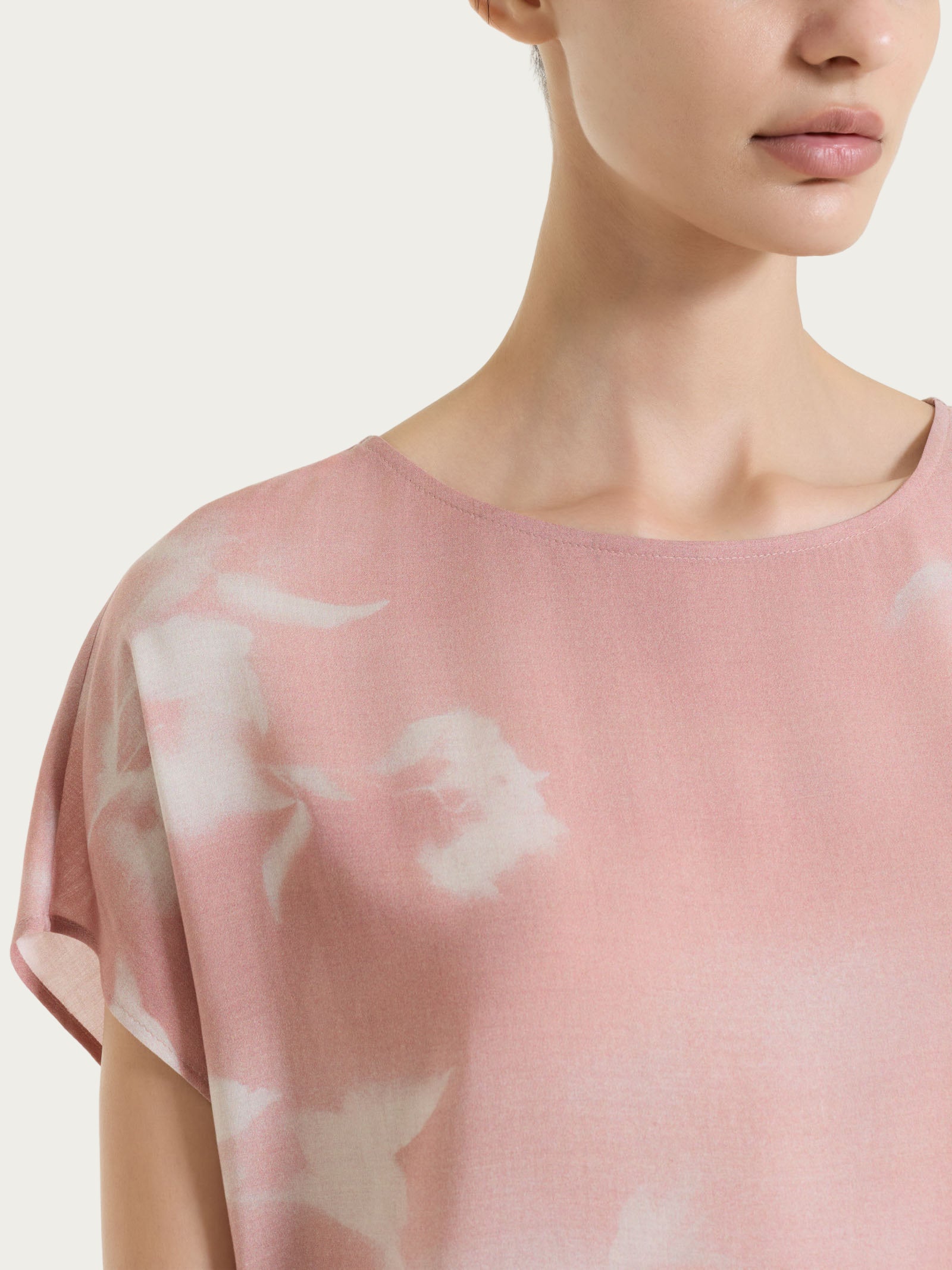 Ragno EcoSeta blusa manica corta Almond Peach