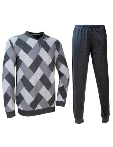 Enrico Coveri pigiama uomo jacquard antracite XL