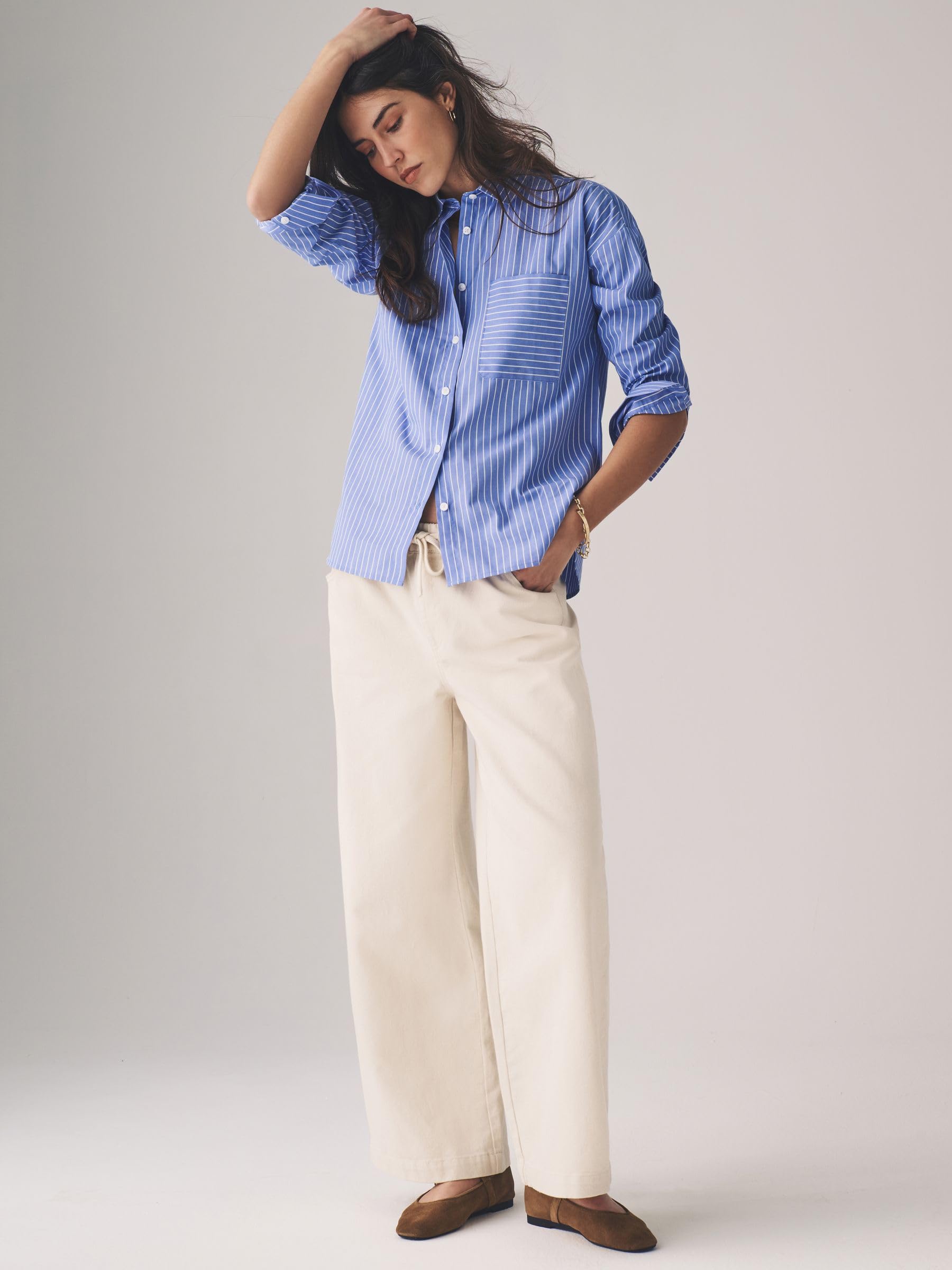 Next The Set camicia donna 3 pezzi L a righe in cotone