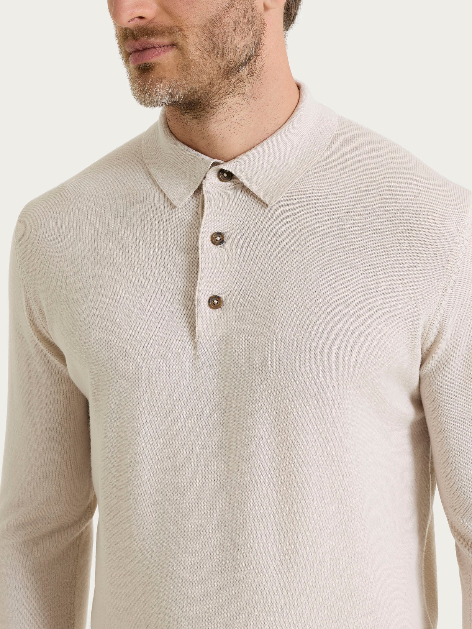 Ragno Merino Soft Polo maglia Ponderosa Pine lana