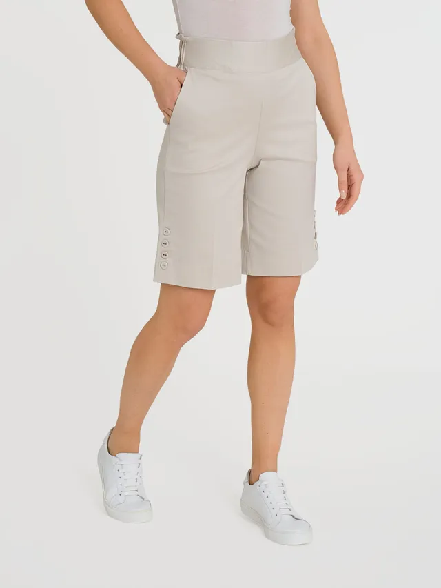 Ragno Satin Power bermuda bottoni cotone champignon