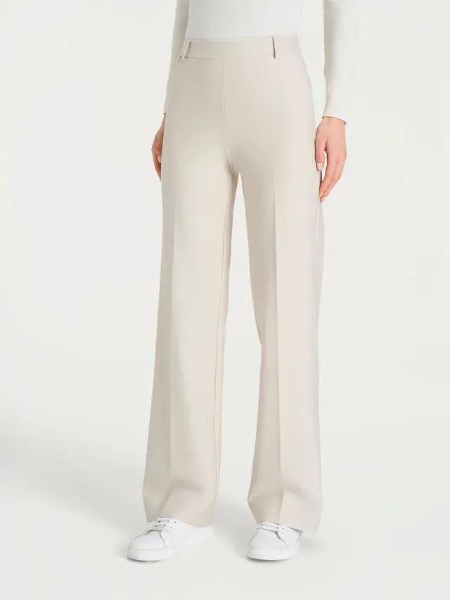 Ragno Compact Pantalone Ampio Wide Leg Champignon