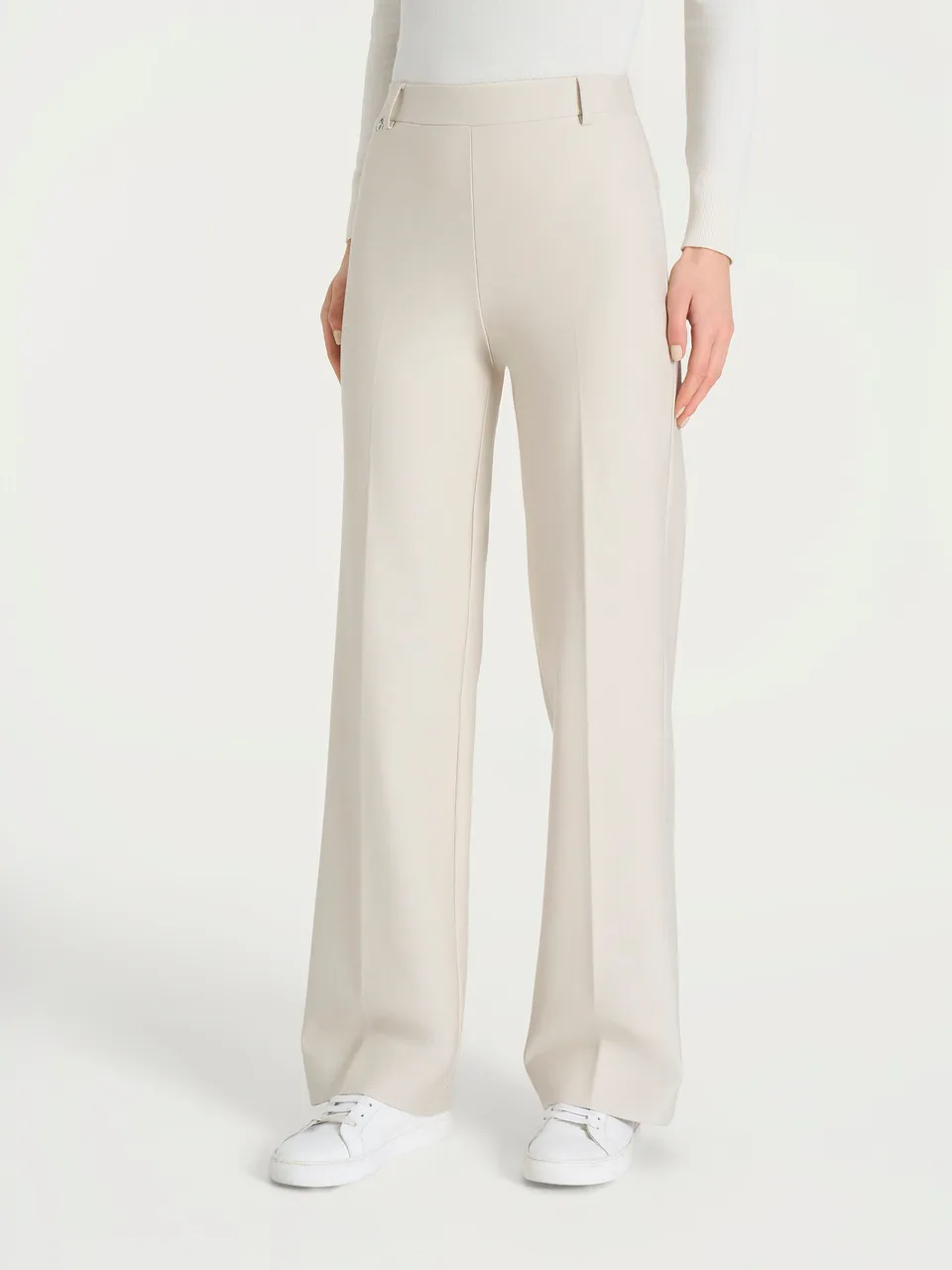 Ragno Compact Pantalone Ampio Wide Leg Champignon