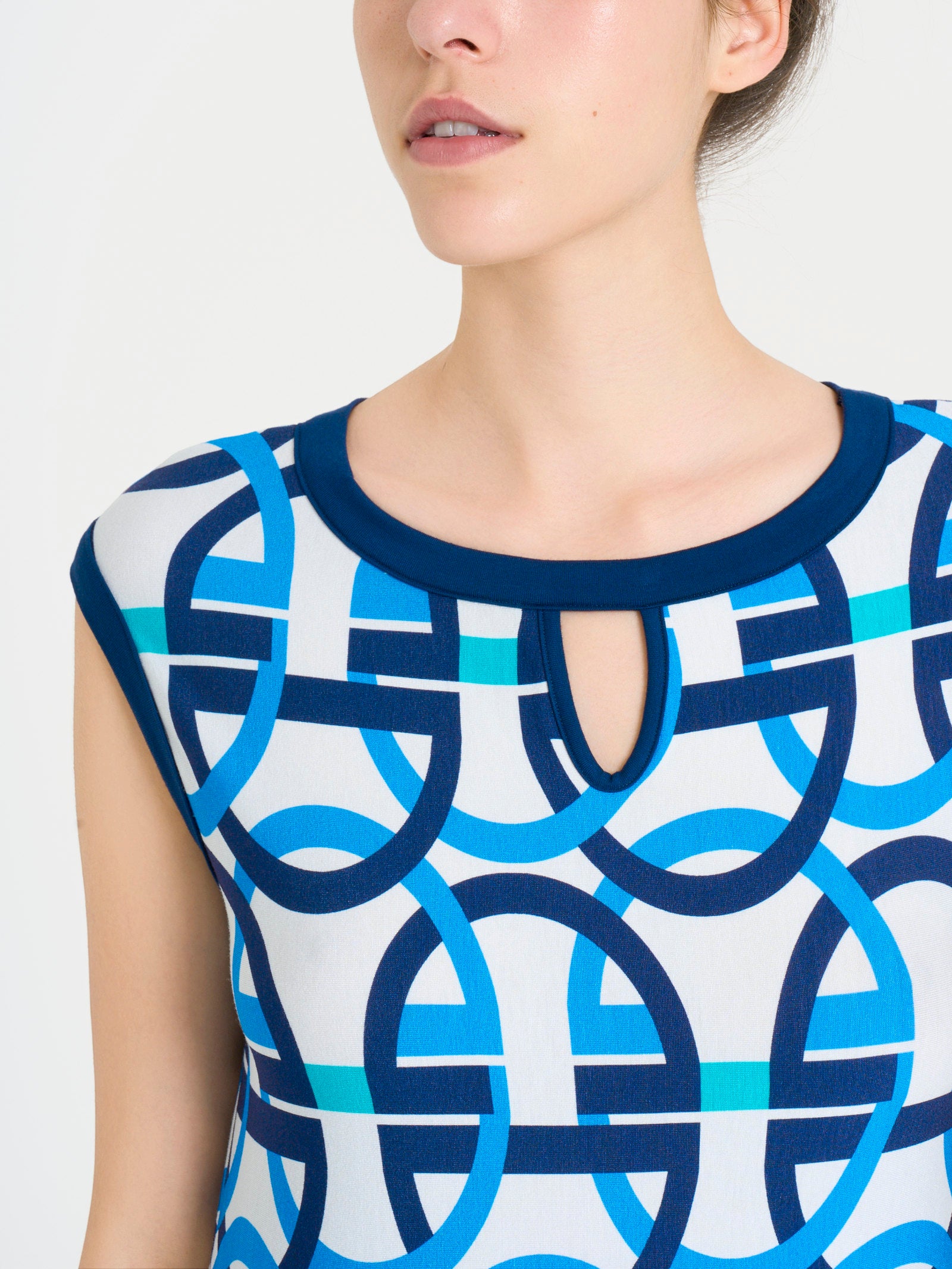 Ragno Viscosa Summer Abito Spalla Larga Fant Strong Blue viscosa
