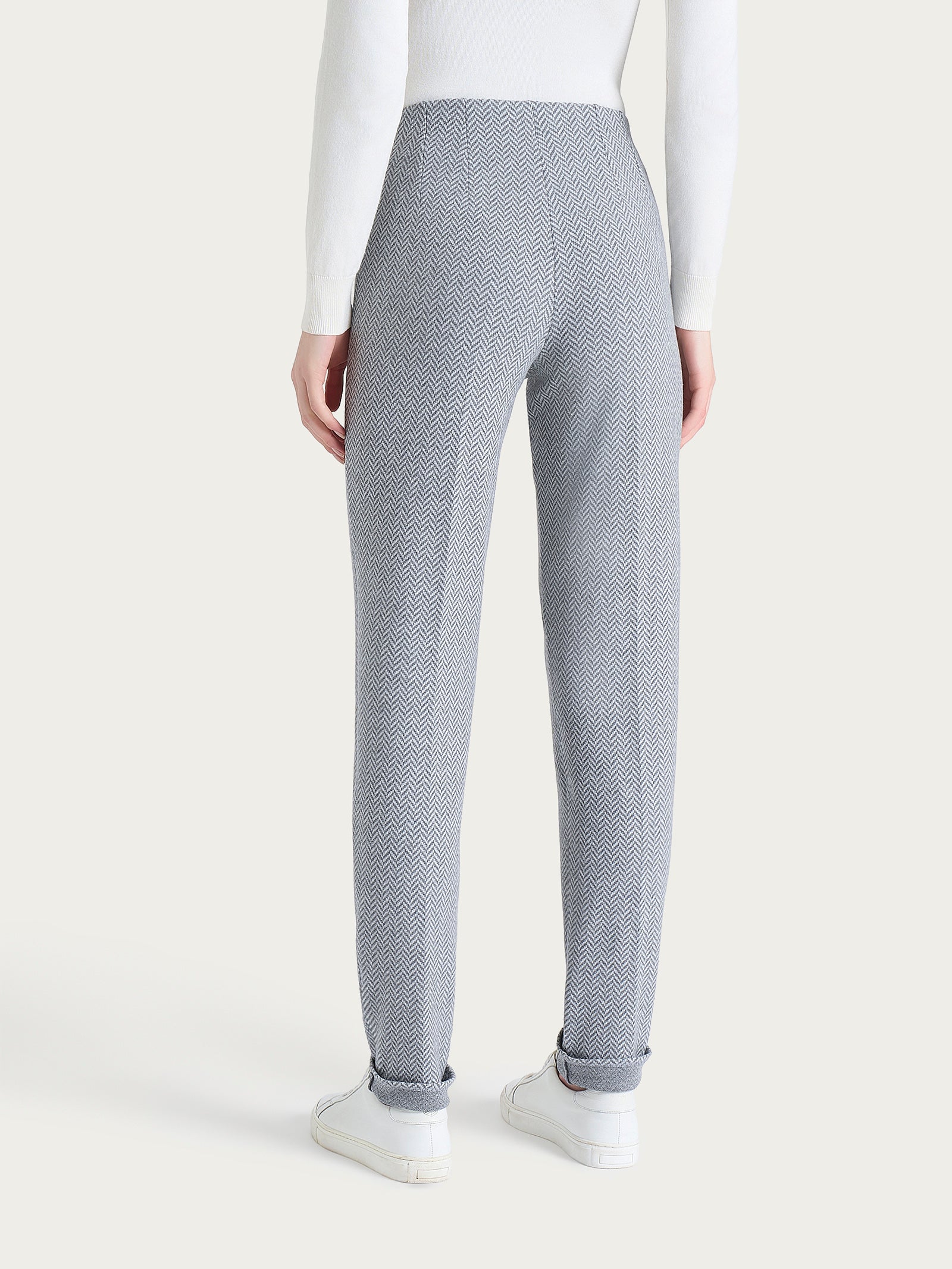 Ragno Eco Jacquard Pantalone Sigaretta skinny grigio