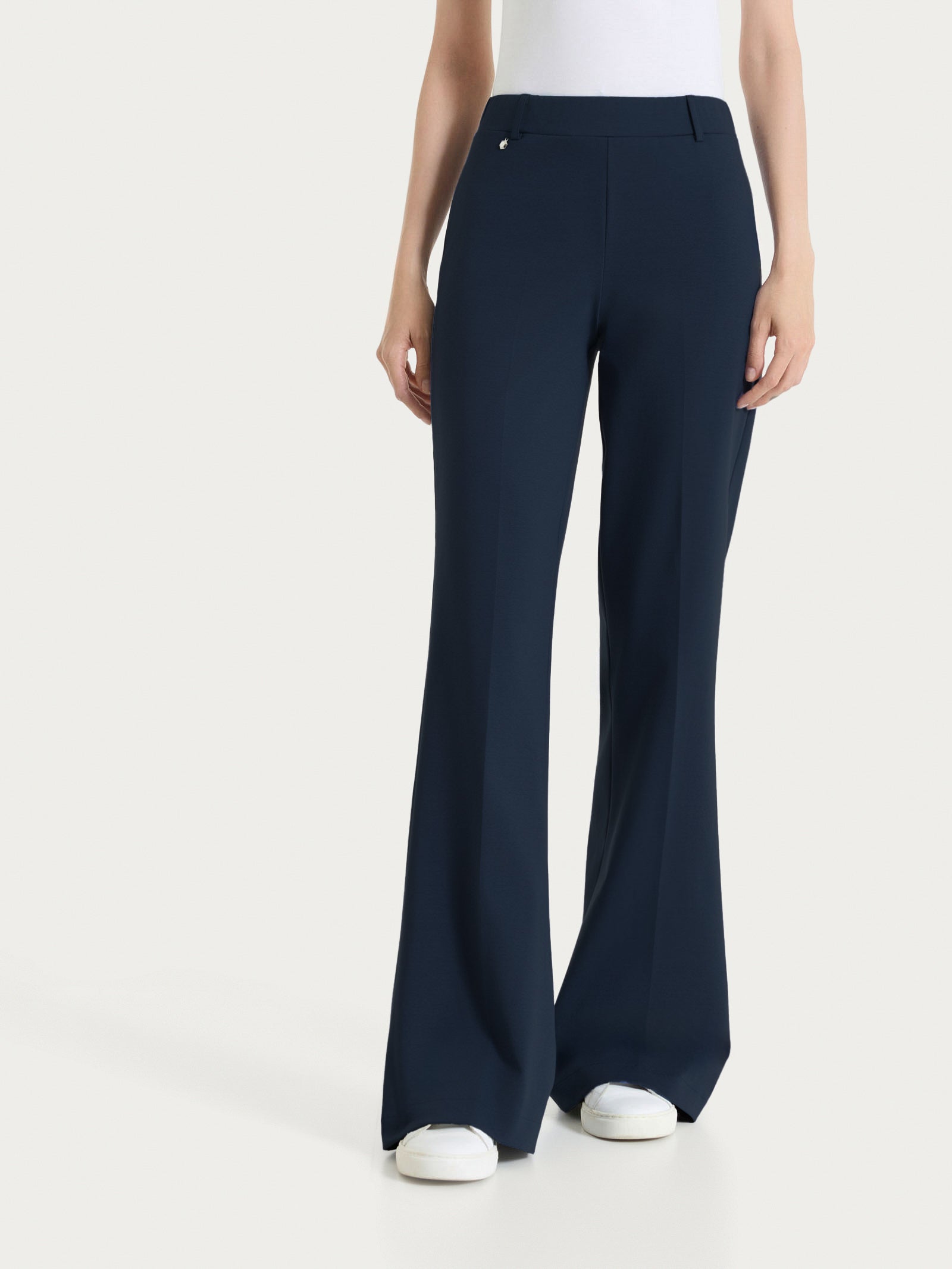 Ragno Compact Light pantalone flare Bleu elastico