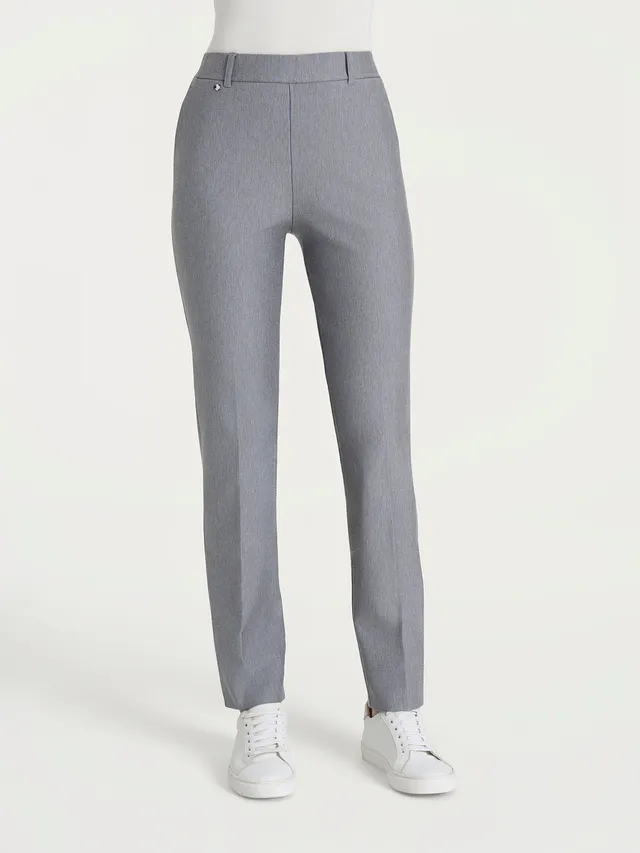 Ragno Compact pantalone dritto Grigio Mel. vita elasticizzata