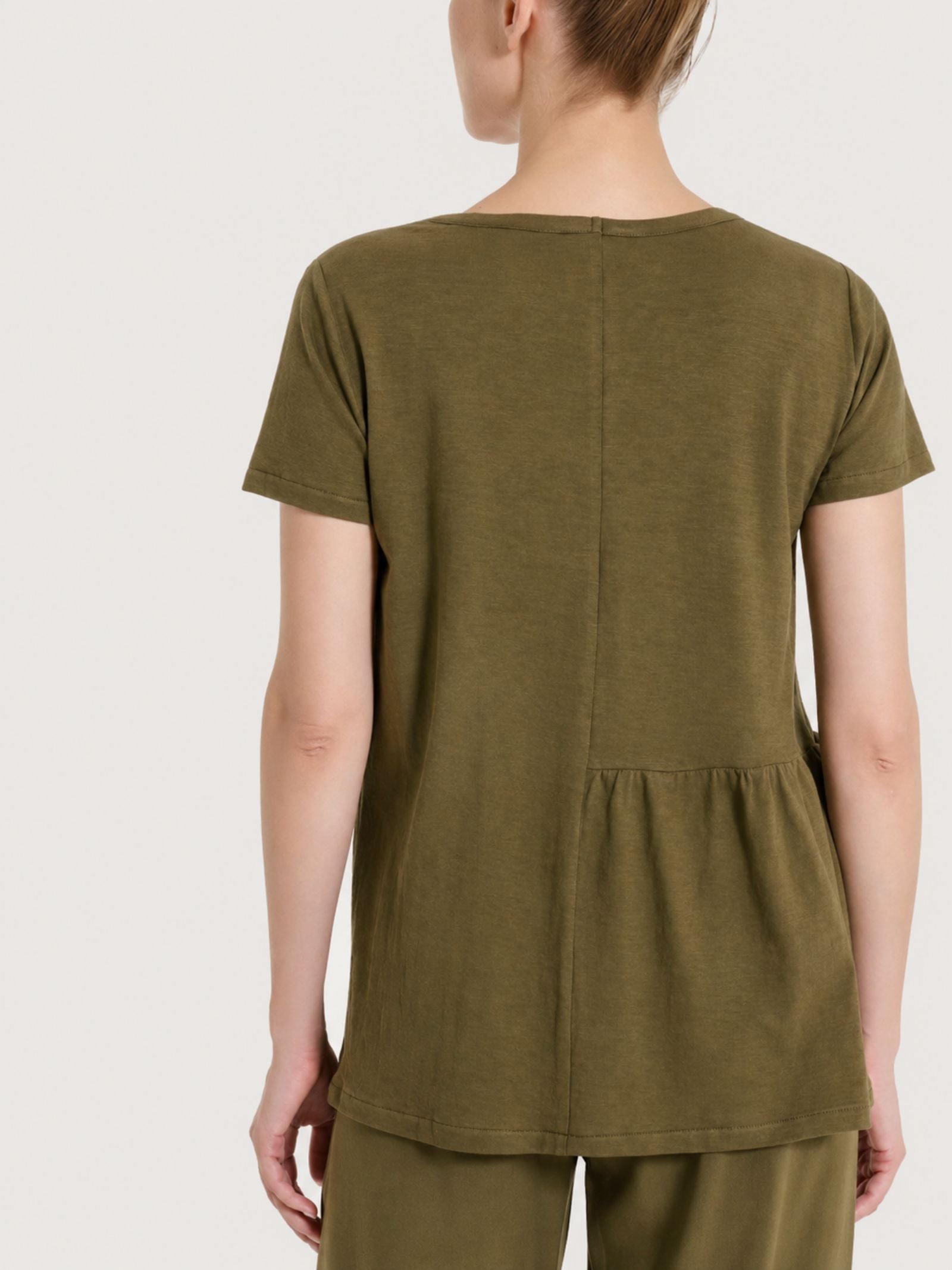 Ragno Beachwear maglietta balza cotone dark olive