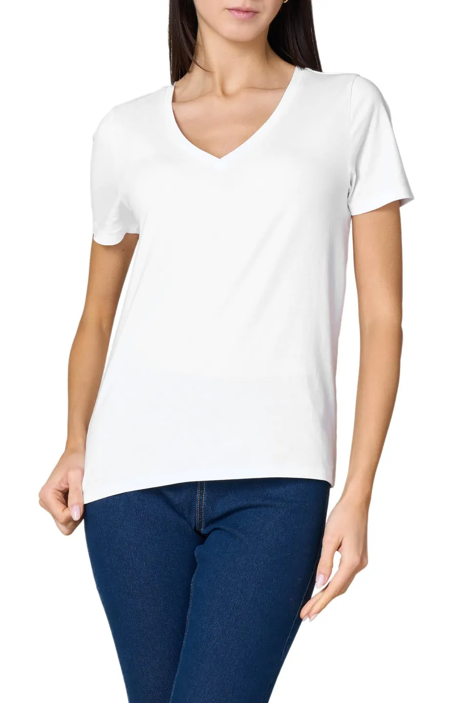 Goldenpoint T-shirt scollo a V cotone maniche corte