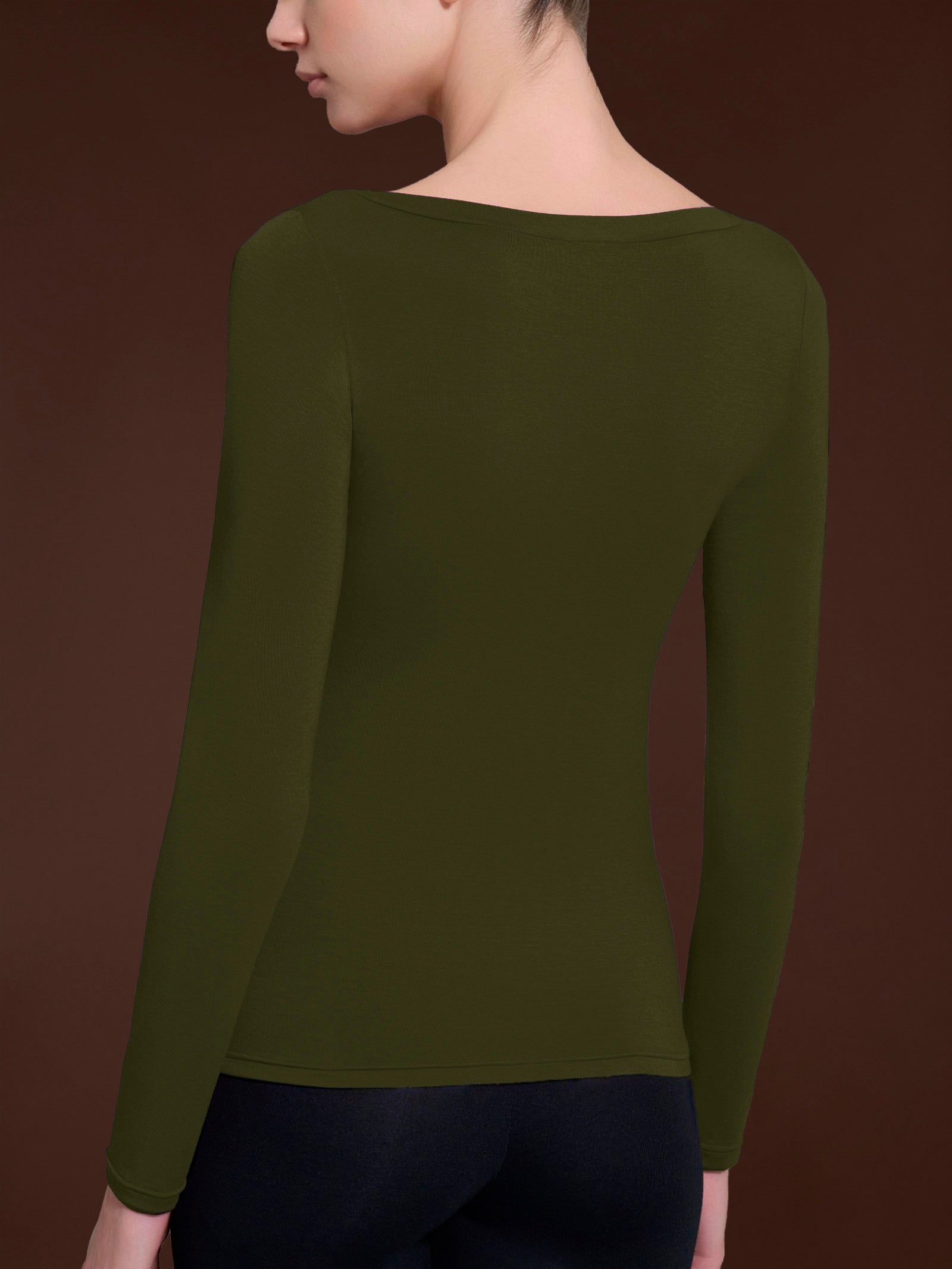 Ragno Tenderwool maglietta barchetta lana verde skinny