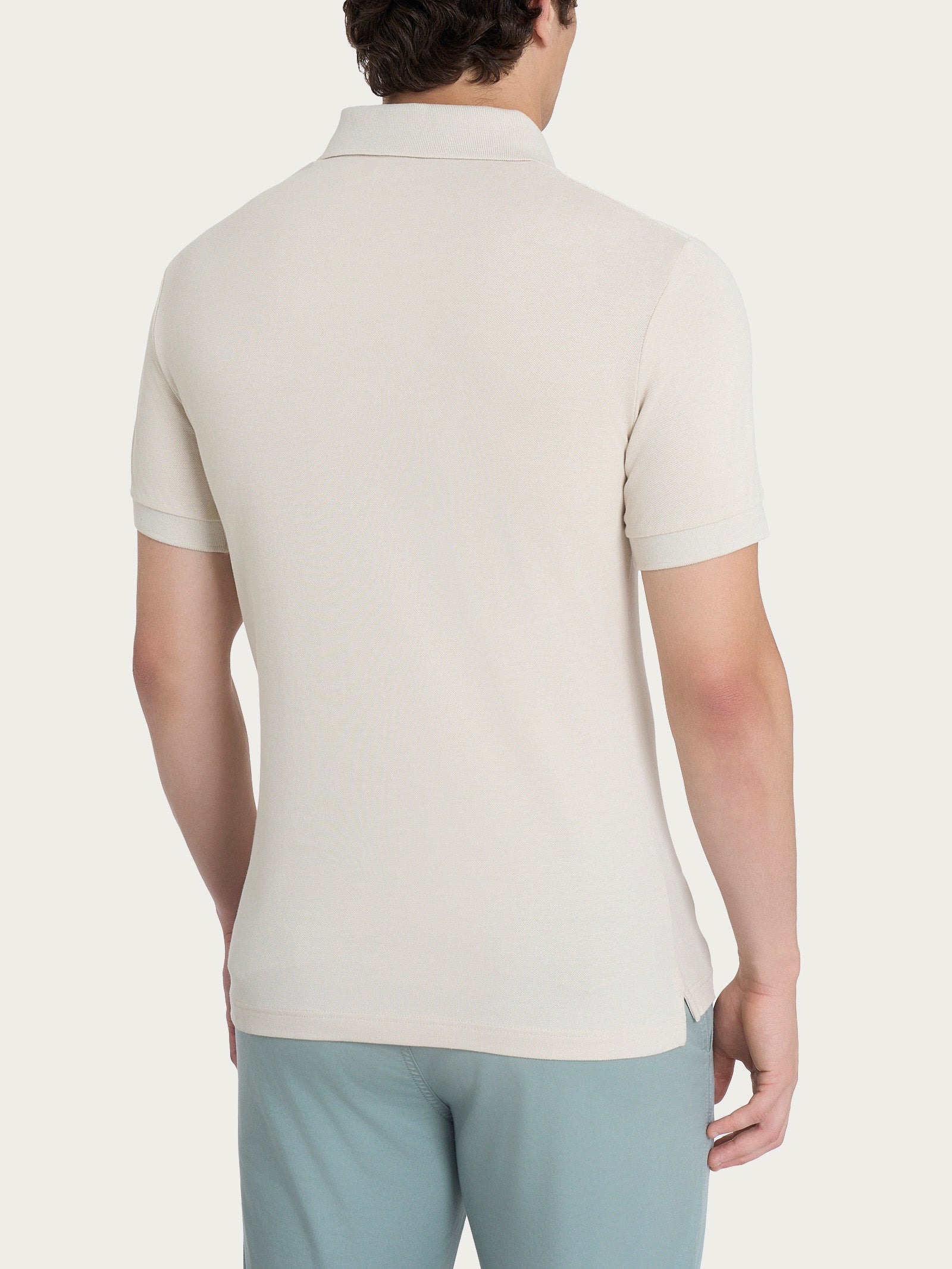 Ragno Sport Cotton Piquet Stretch polo uomo Champignon