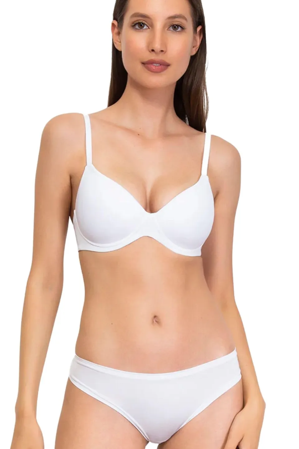 Lady C Reggiseno Preformato Coppa B Bianco 2B senza ferretto
