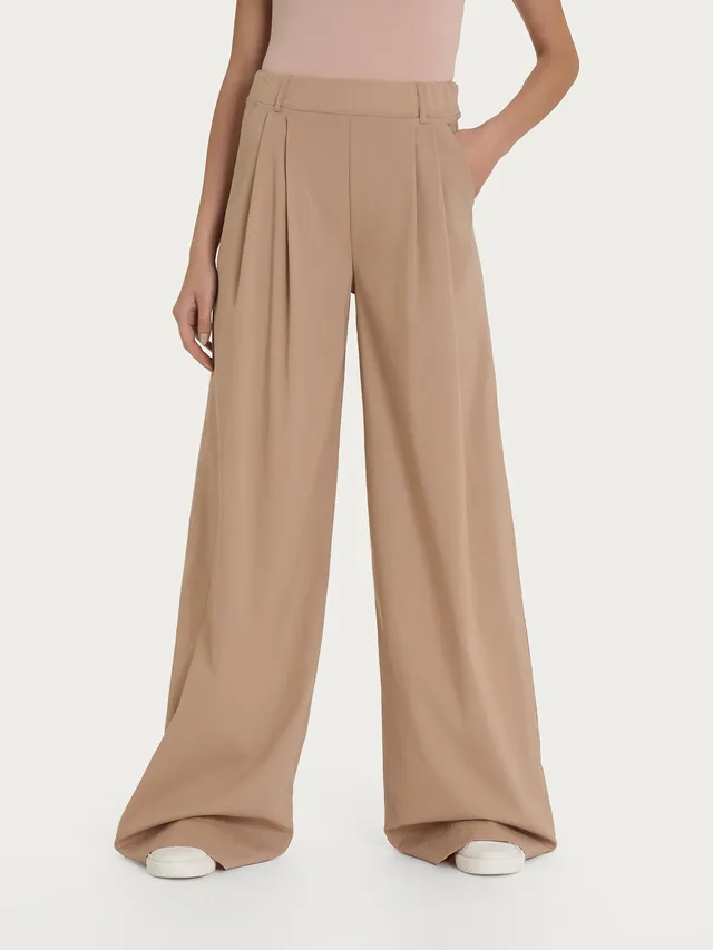 Ragno Super Natural pantalone palazzo Warm Taupe