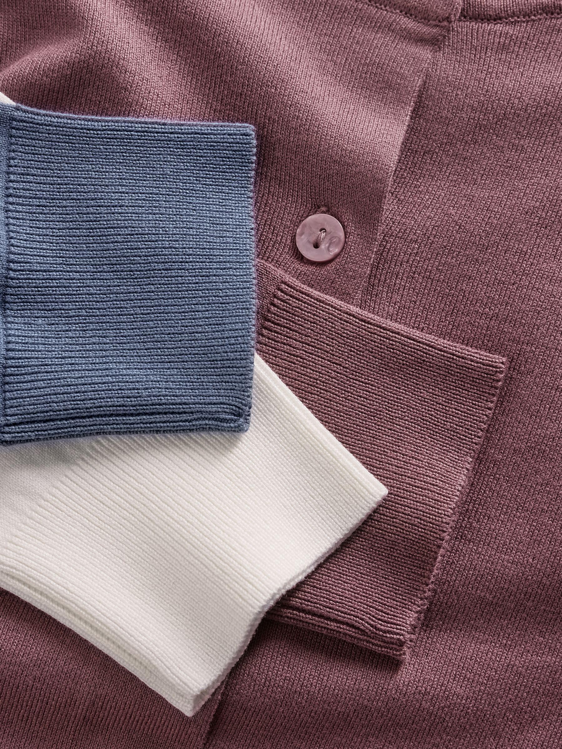 Geo Next The Set 3 cardigan sottili bottoni rosa celeste panna maglia