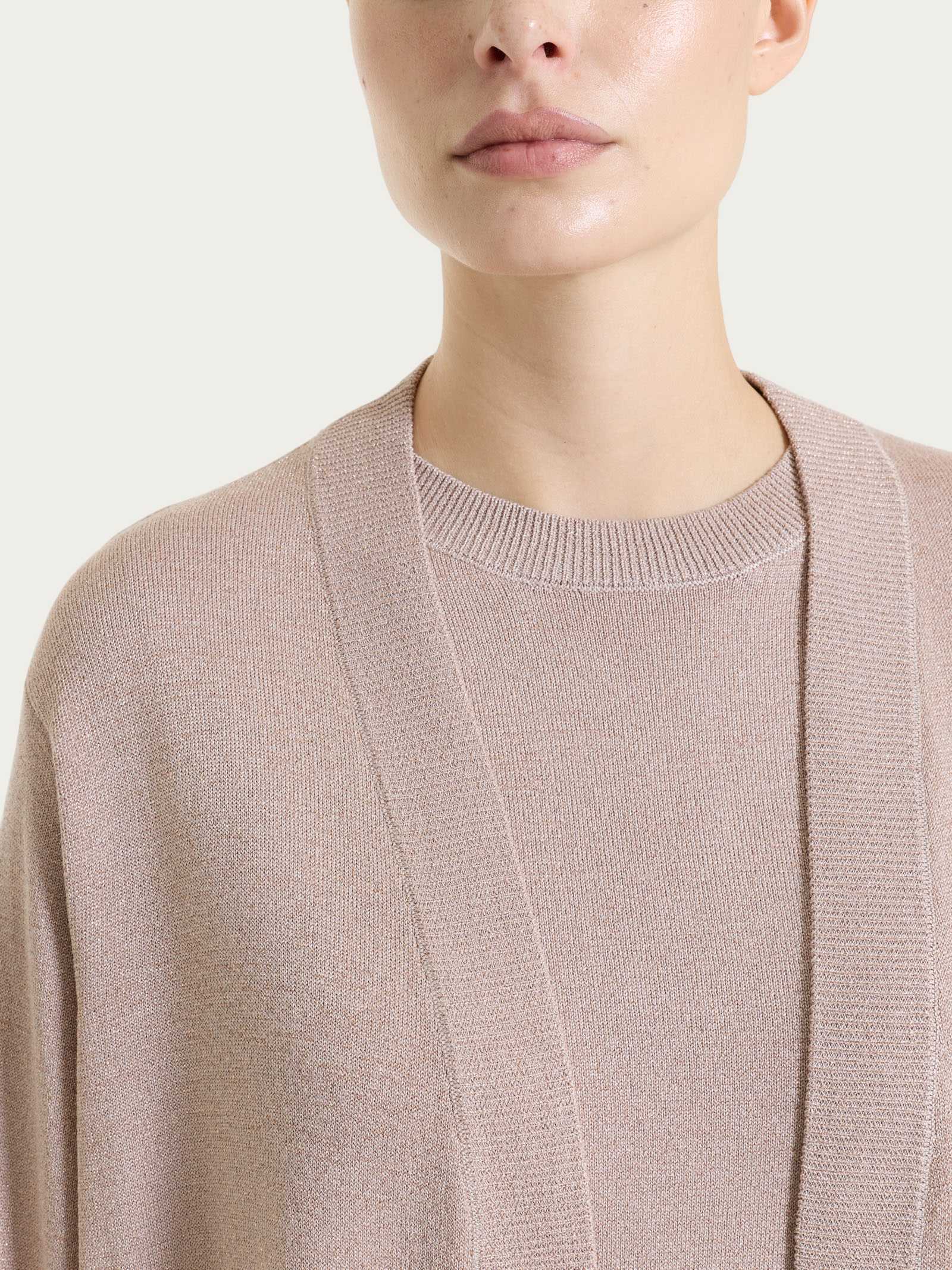Ragno Summertime Cardigan lurex Sphinx aperto manica lunga