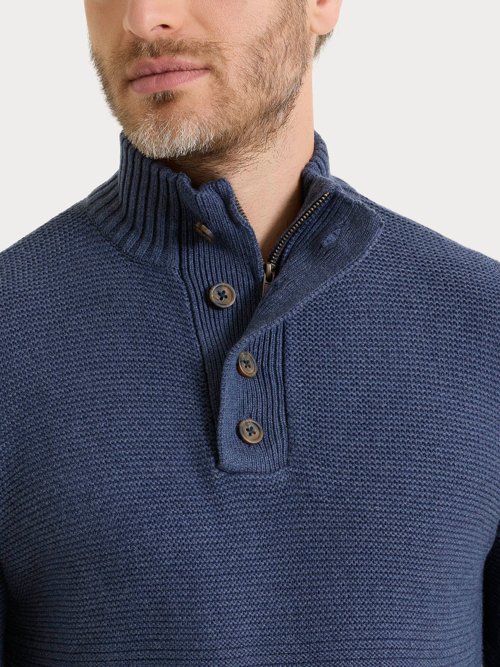 Ragno Winter Cotton Lupetto Zip Uomo Avio in Cotone