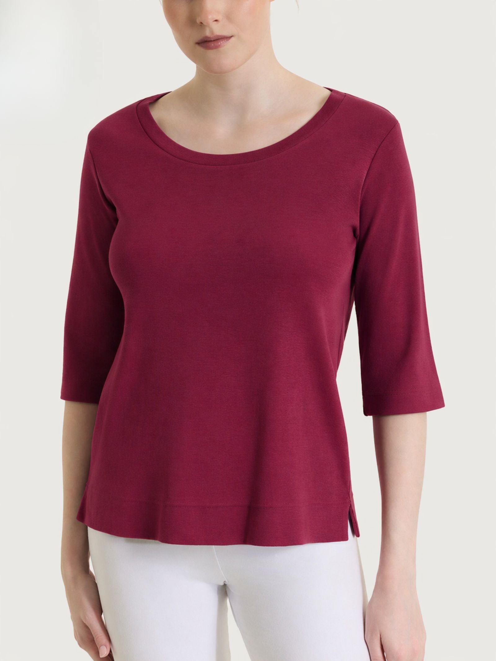 Ragno Eco Cotton maglietta 3/4 Beet Red cotone
