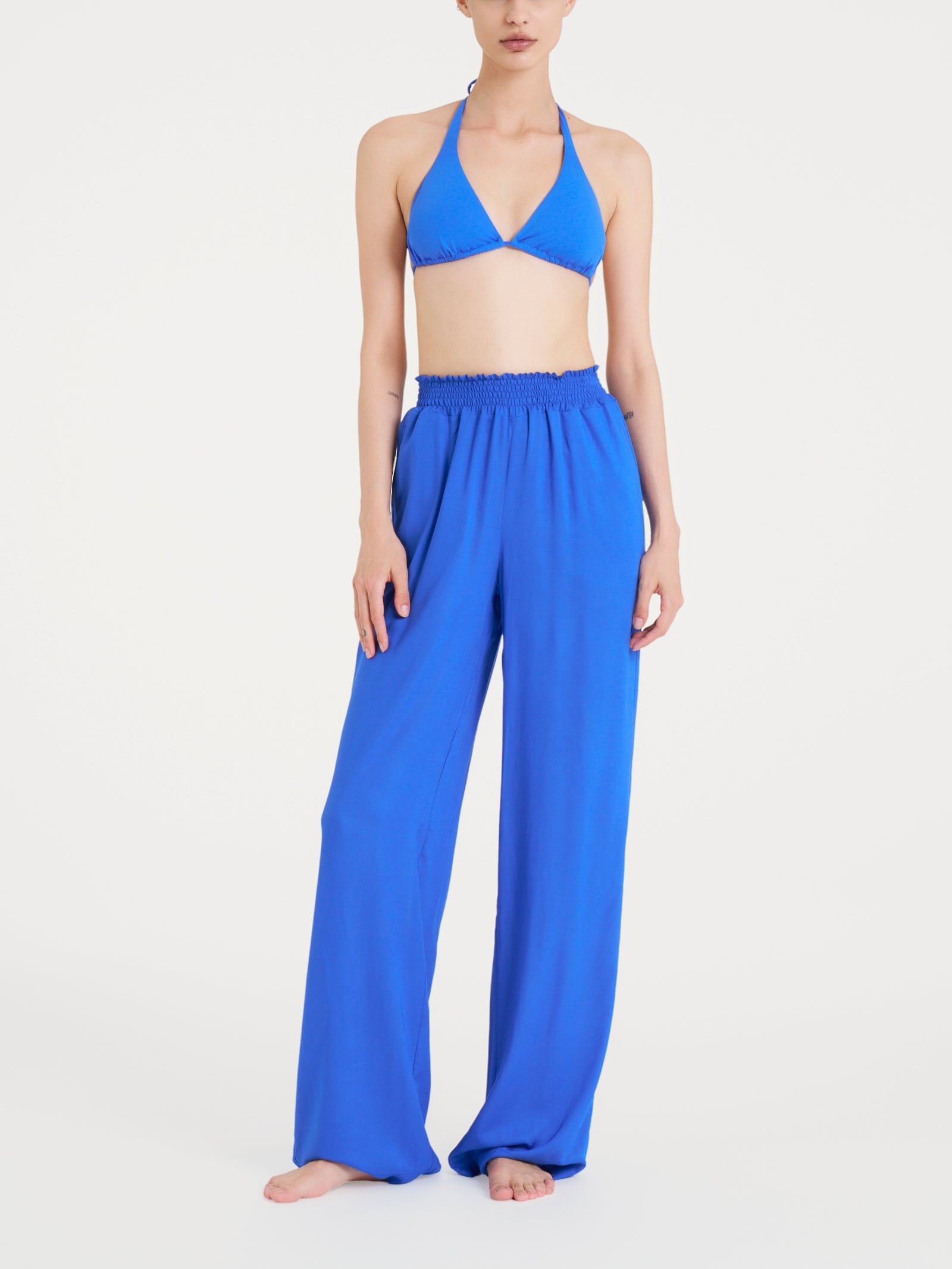 Ragno EcoSeta Wide Leg pantalone surf viscosa