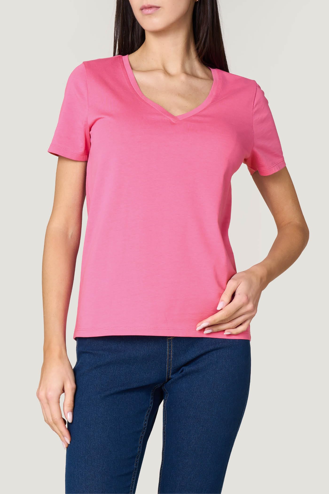 Goldenpoint T-shirt scollo a V cotone maniche corte