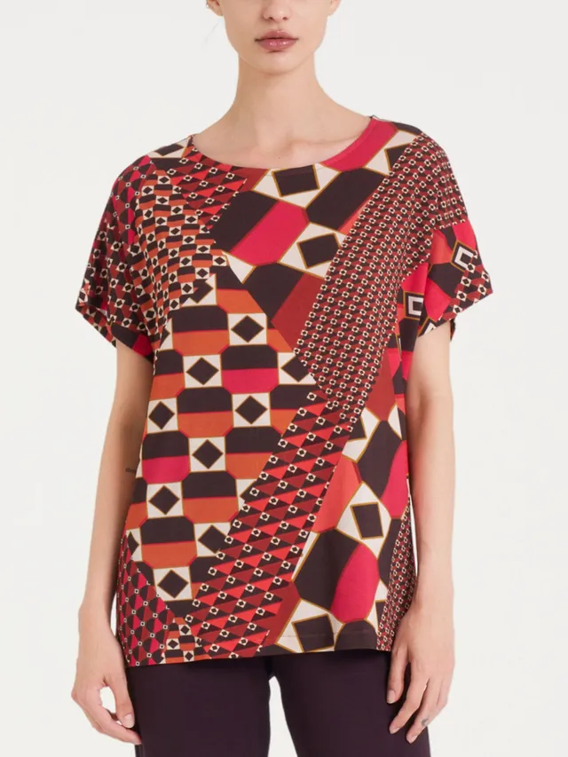 Ragno Viscose Summer t-shirt girocollo Fant. Spice Route