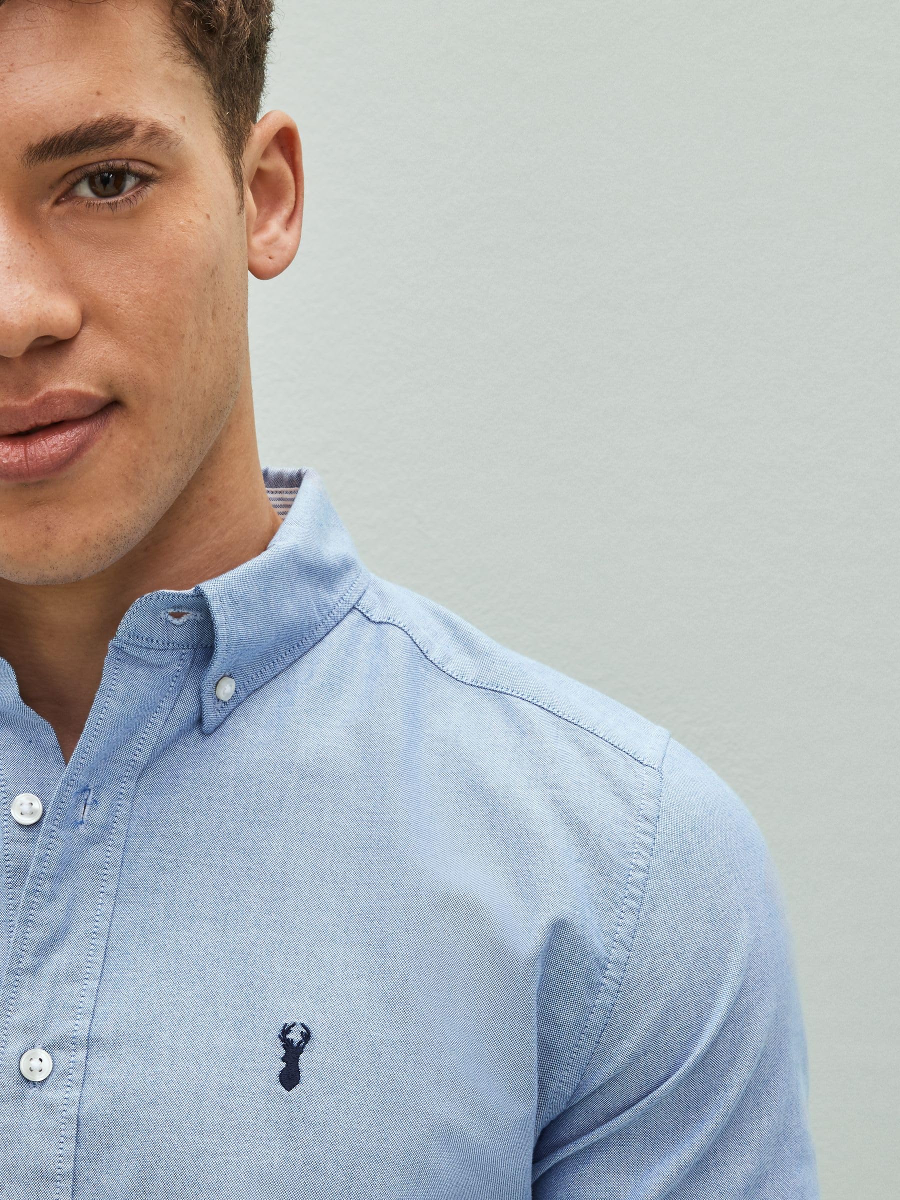 Next Oxford camicia uomo maniche corte in cotone