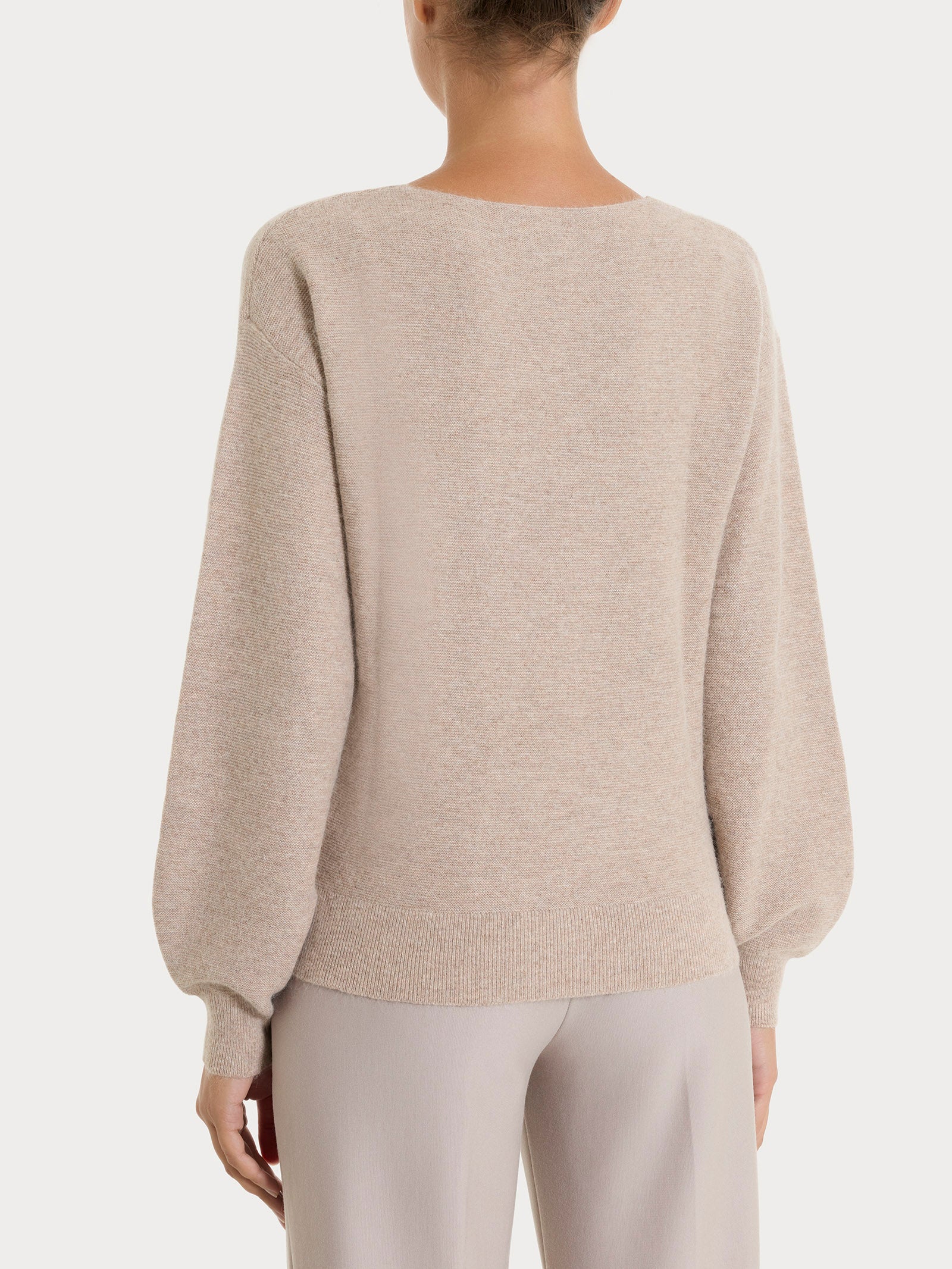 Ragno Natural Soft Maglia Scollo V Punto Links Zenzero Mel.