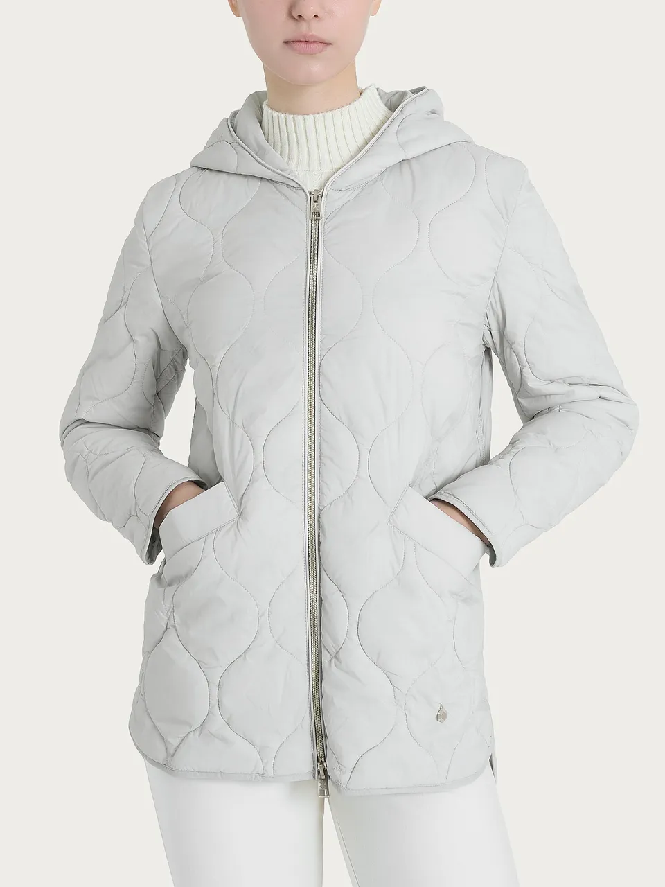 Ragno Onion Quilt Piumino donna Dawn Blue con cappuccio