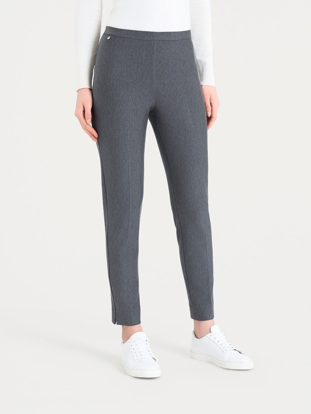 Ragno Compact pantaloni sigaretta shaping ardesia melange modellanti