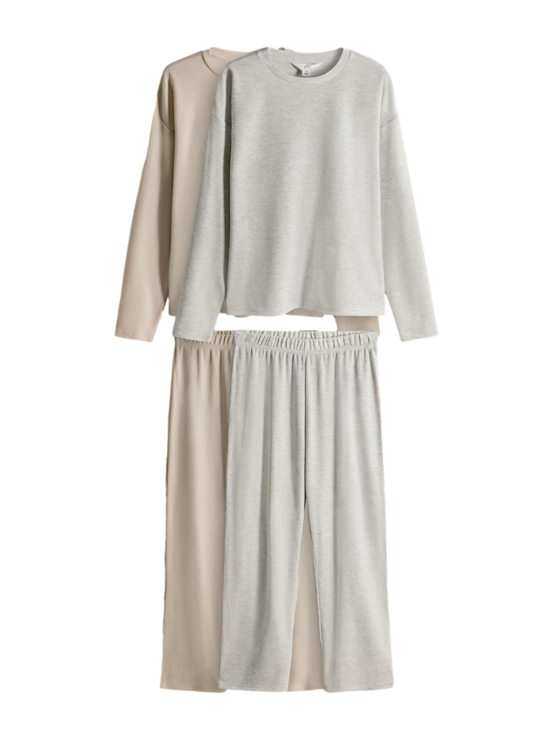 Geo Next The Set Pigiami Lunghi Nido d'Ape Donna x2