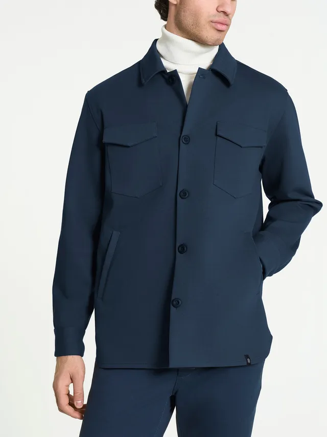 Ragno Cotton Compact shacket uomo Bleu cotone