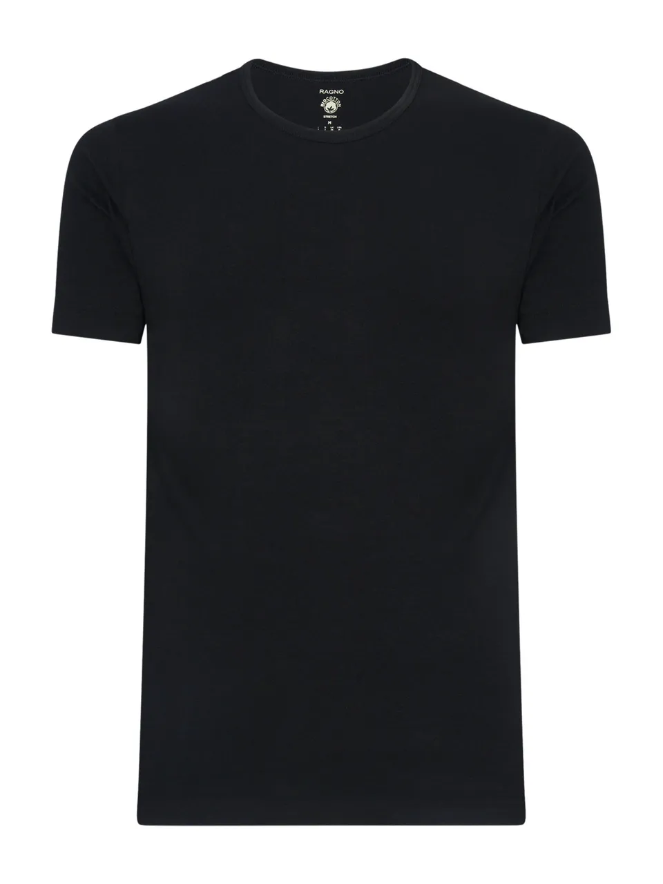 Ragno Comfort maglietta girocollo manica corta nero cotone