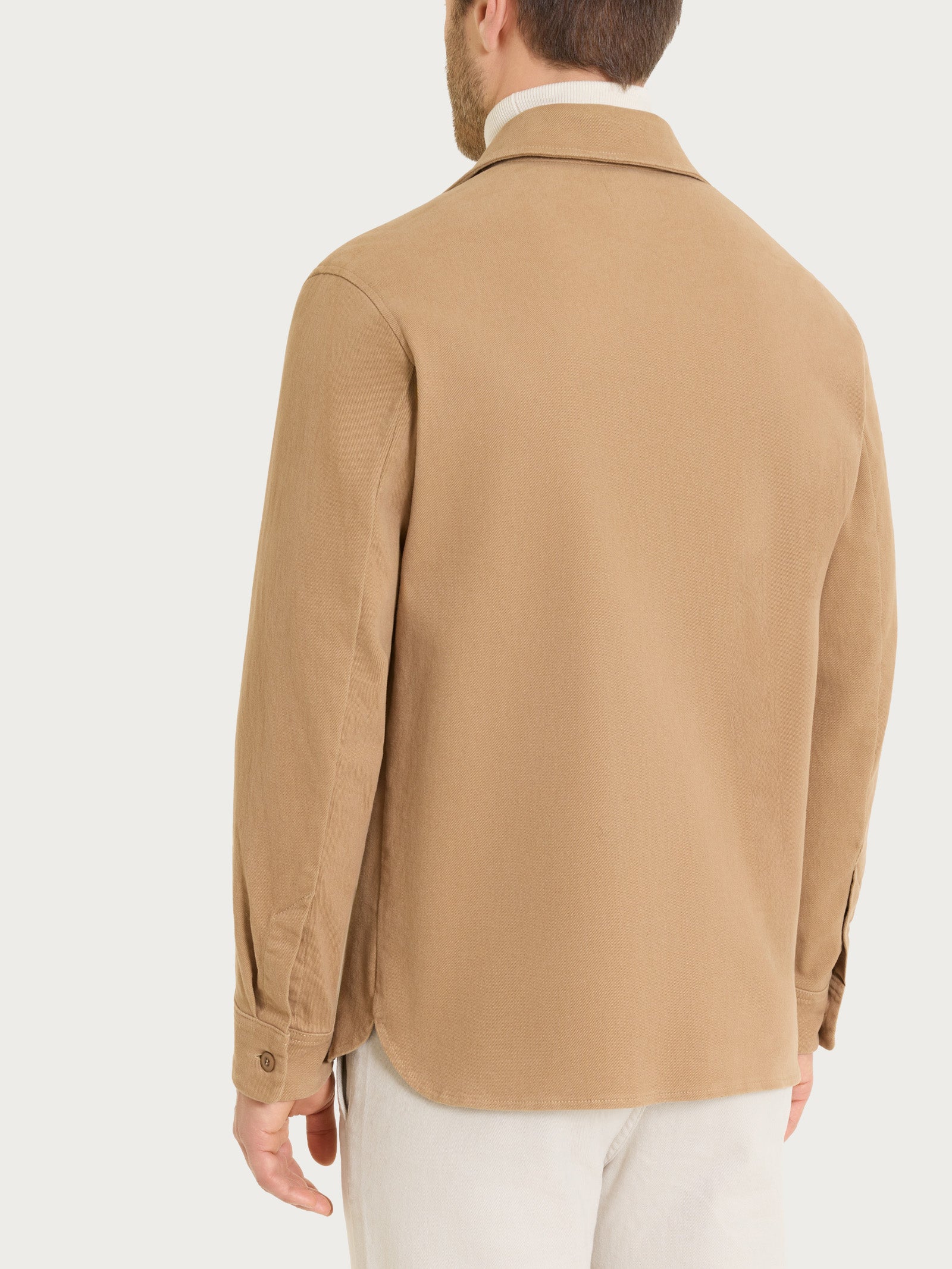 Ragno Shacket Raw Twill Cotone Tiger's Eye uomo