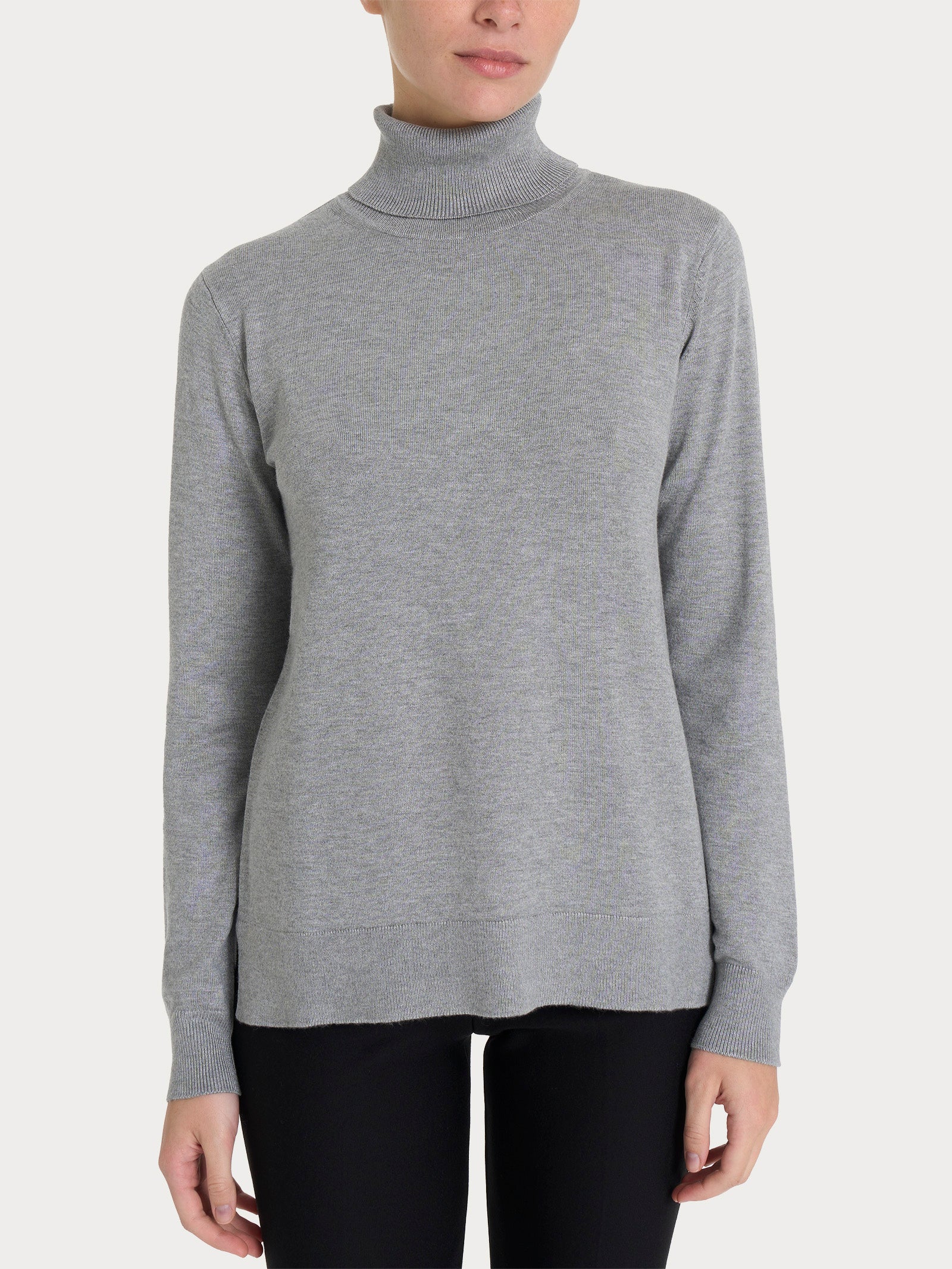 Ragno Four Seasons dolcevita maglia Ghiaia Mel.