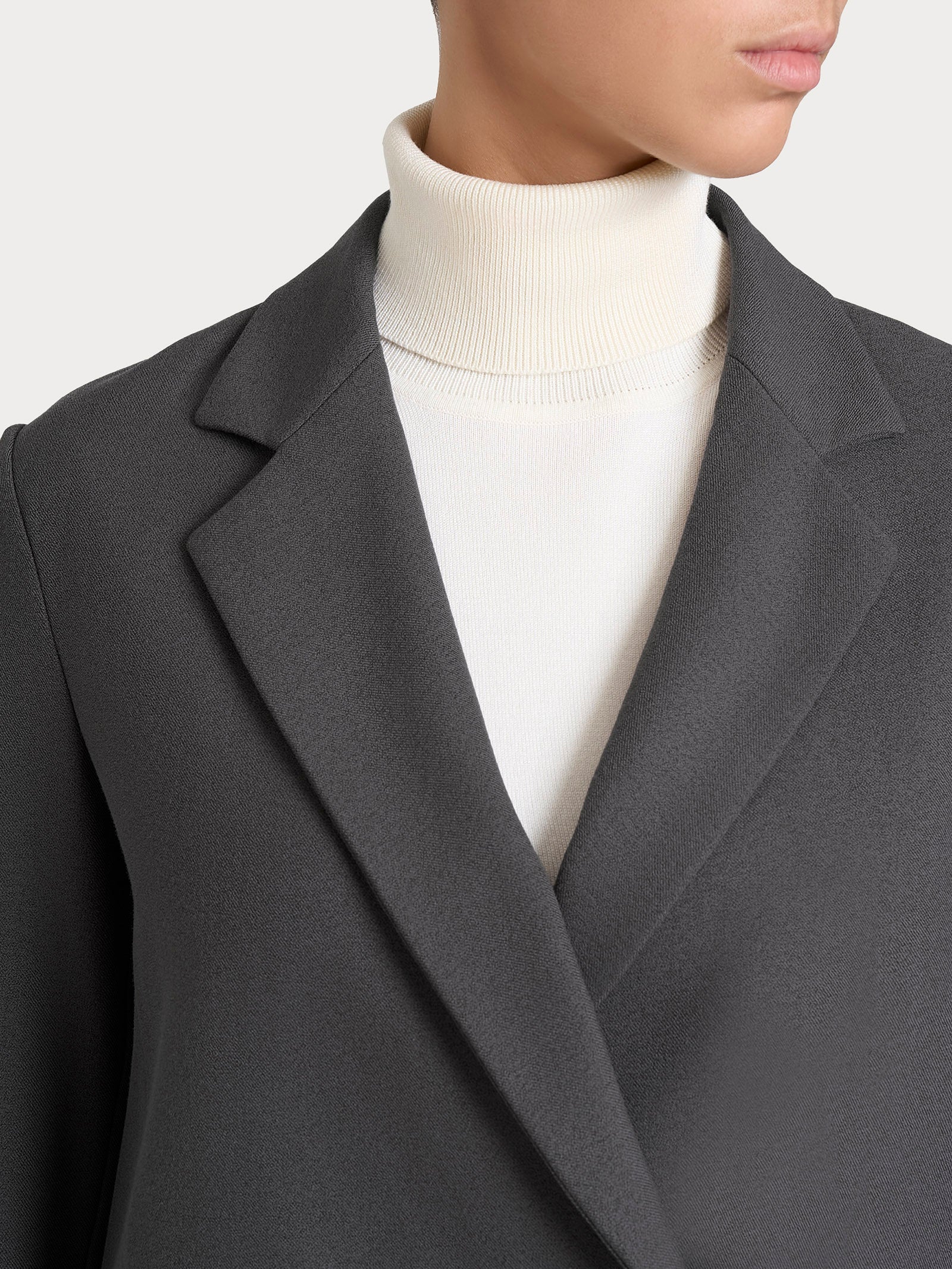 Ragno Blazer doppio petto in Flanel Twill ardesia mel