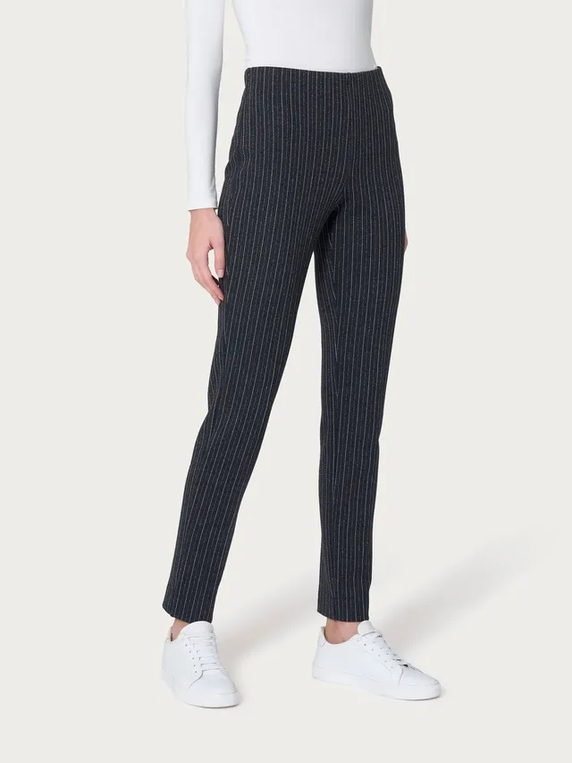 Ragno Eco Jacquard Pantalone The Cigarette Gessato Fant.Oscuro Mel