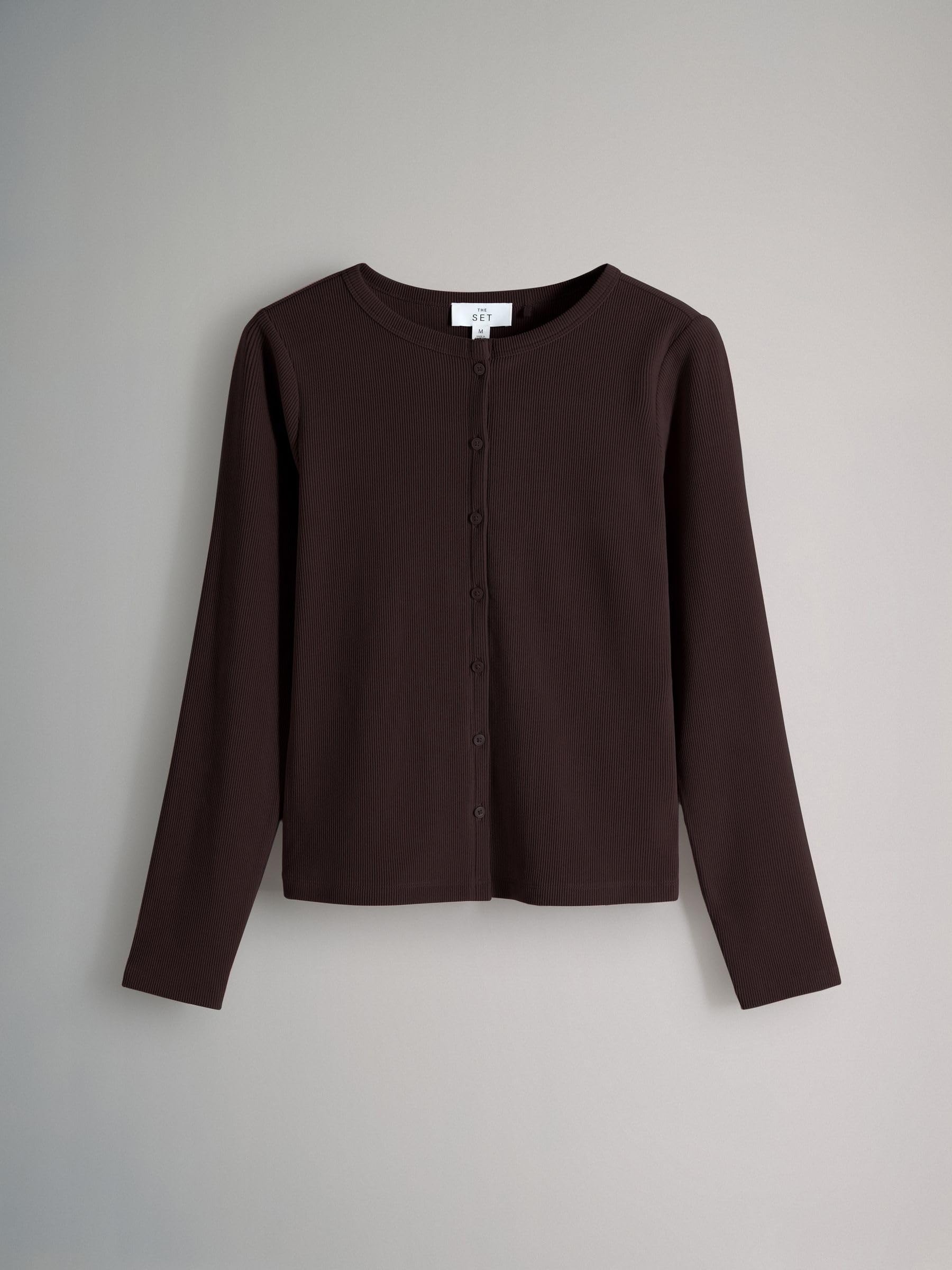Geo Next The Set cardigan donna maniche lunghe 2 pezzi coste