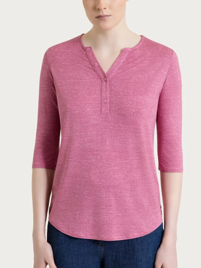 Ragno Viscosa Summer Maglietta serafino Cashmere Rose