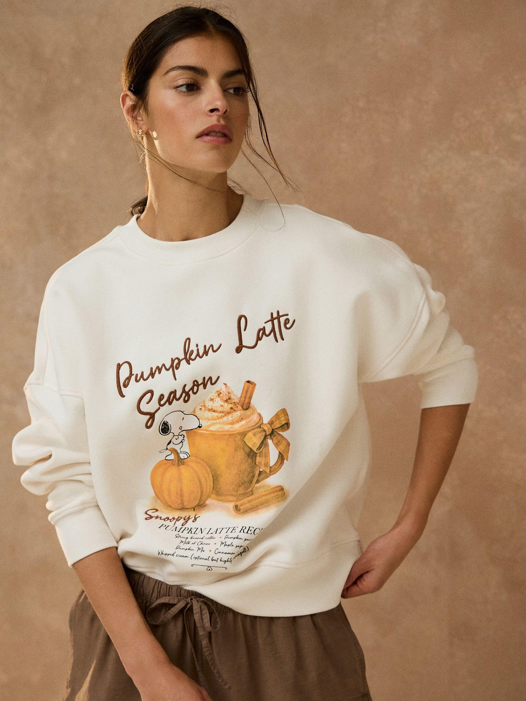 Next Pumpkin Latte Snoopy felpa donna M