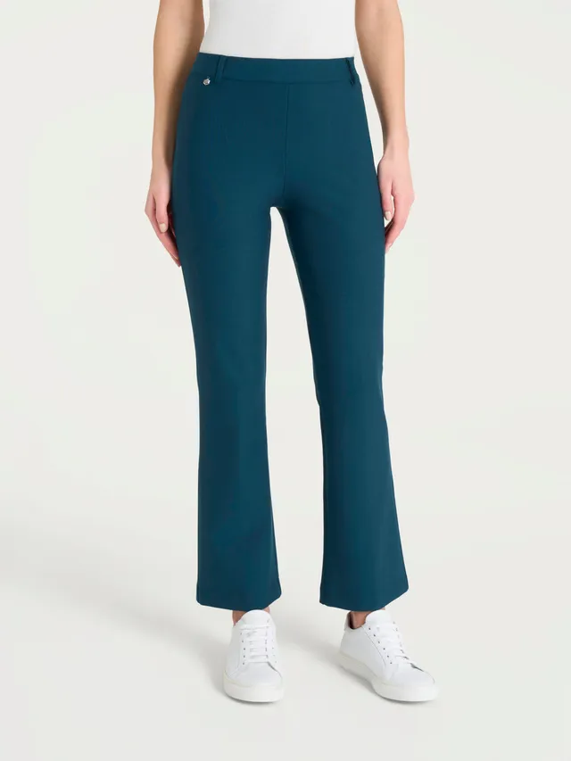 Ragno Compact Cropped Flare pantaloni Reflecting Pond elasticizzati