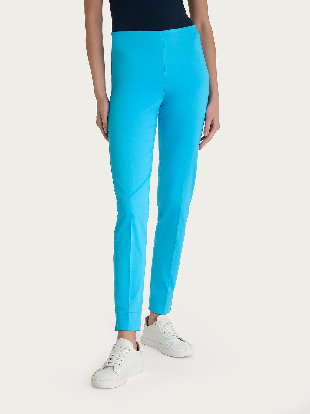 Ragno Satin Power pantaloni sigaretta donna Aquarius con spacco