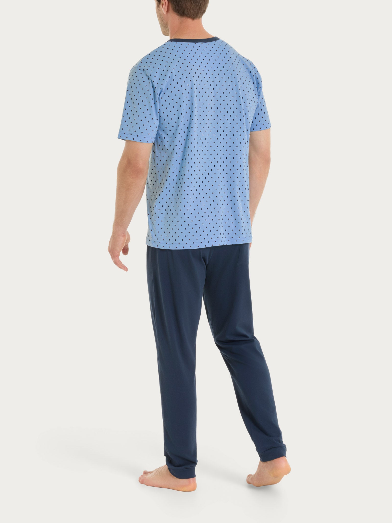 Ragno Jersey Cotone Pigiama Trittico Uomo Micro Rombi