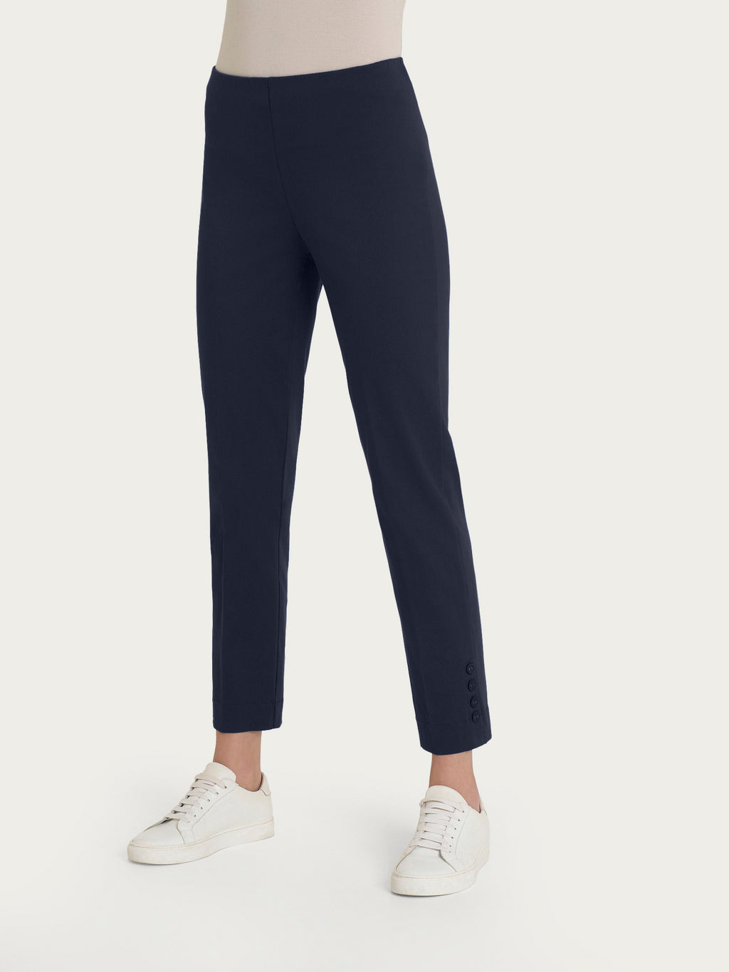 Ragno Satin Power pantaloni capri Blue in satin stretch