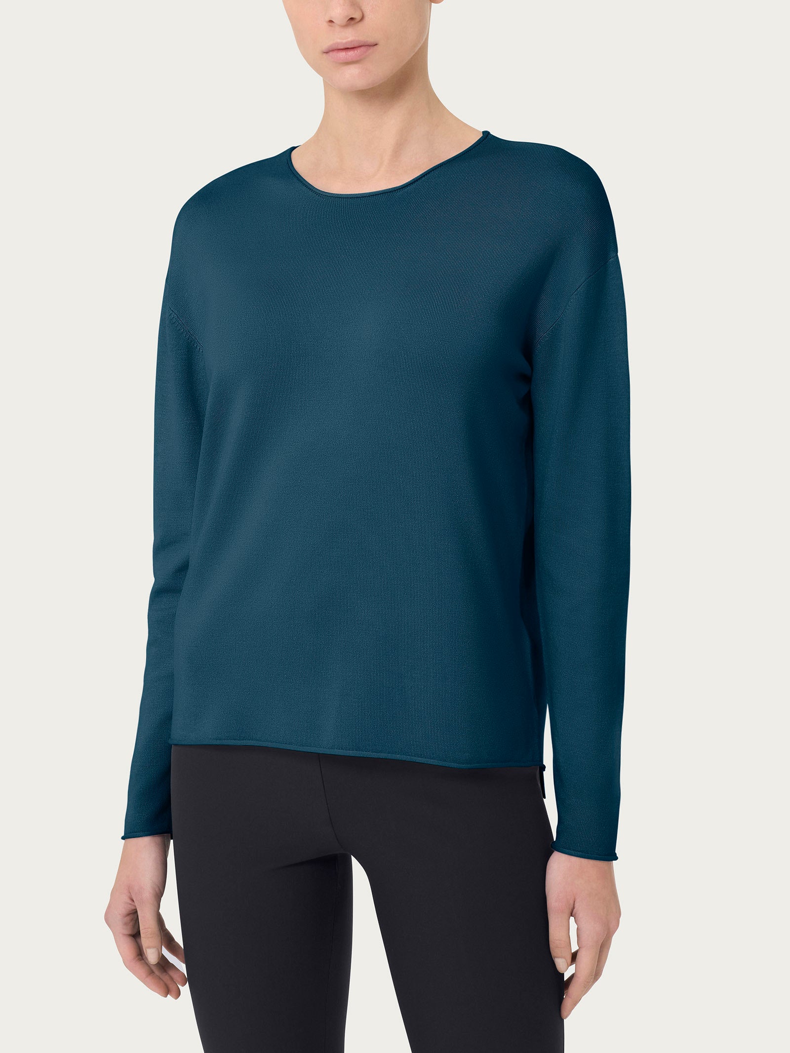 Ragno Four Seasons Maglia Girocollo Asimmetrica Reflecting Pond