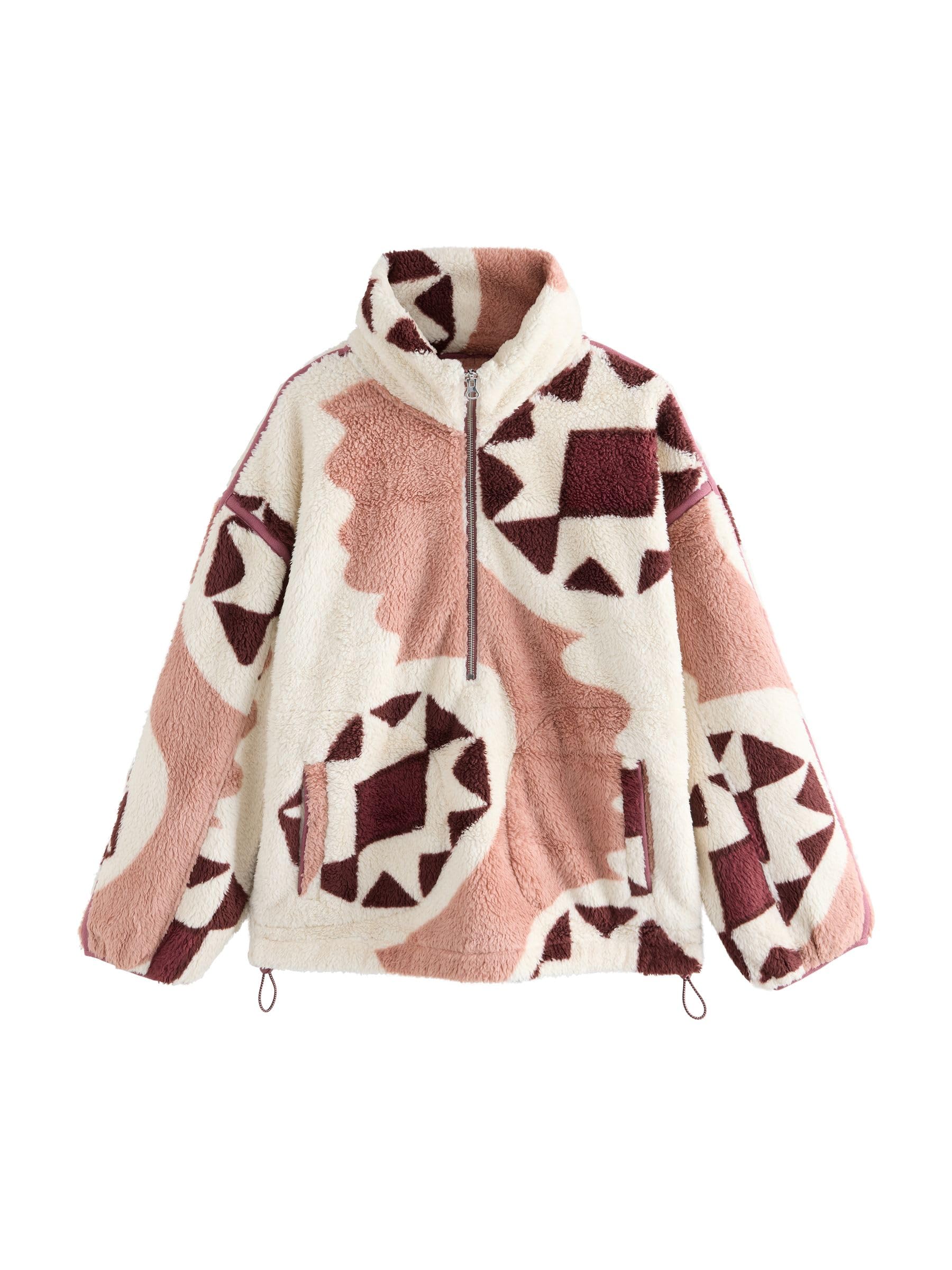 Next pile donna mezza zip sherpa morbido uso quotidiano